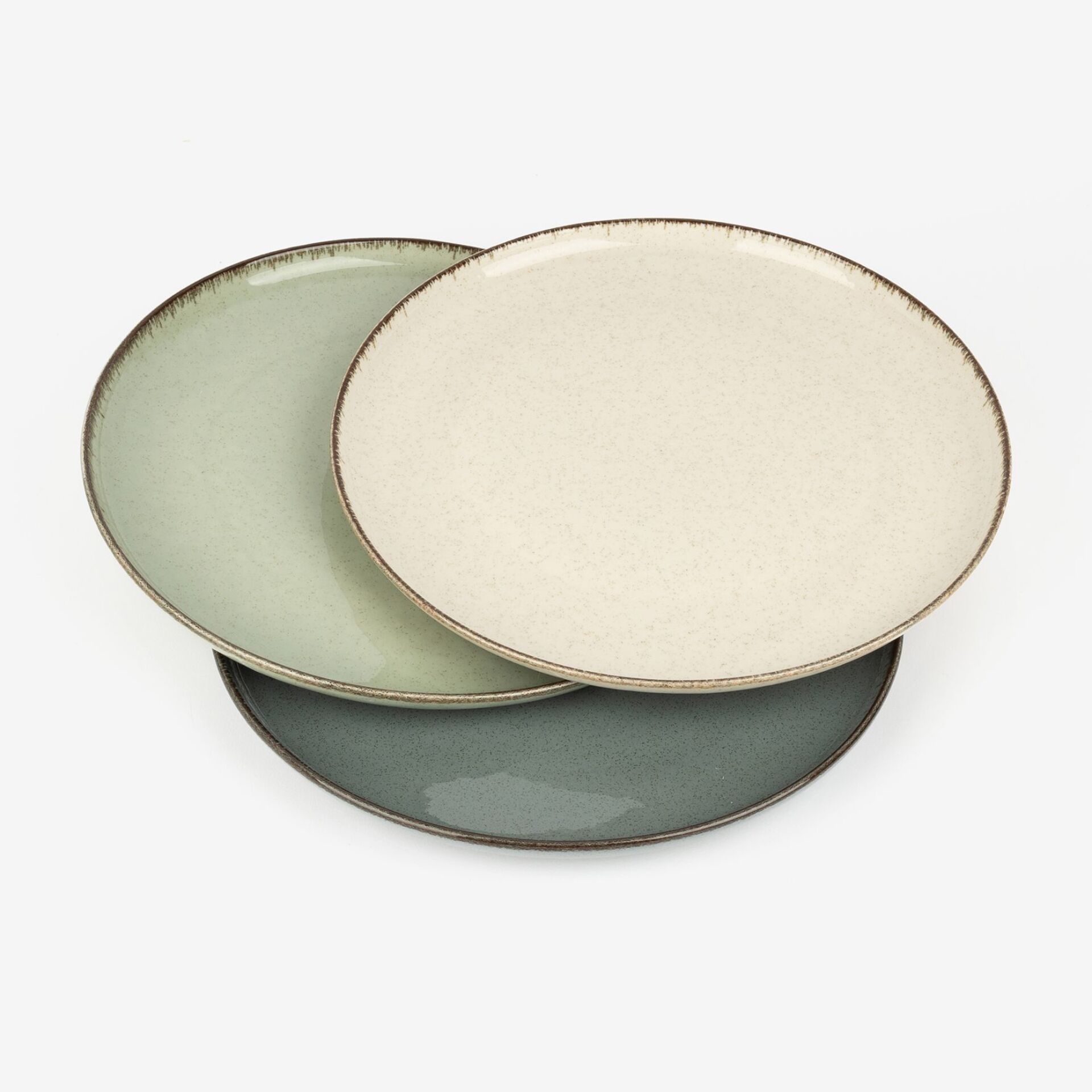 Plato llano de porcelana verde Olite &Oslash;27cm