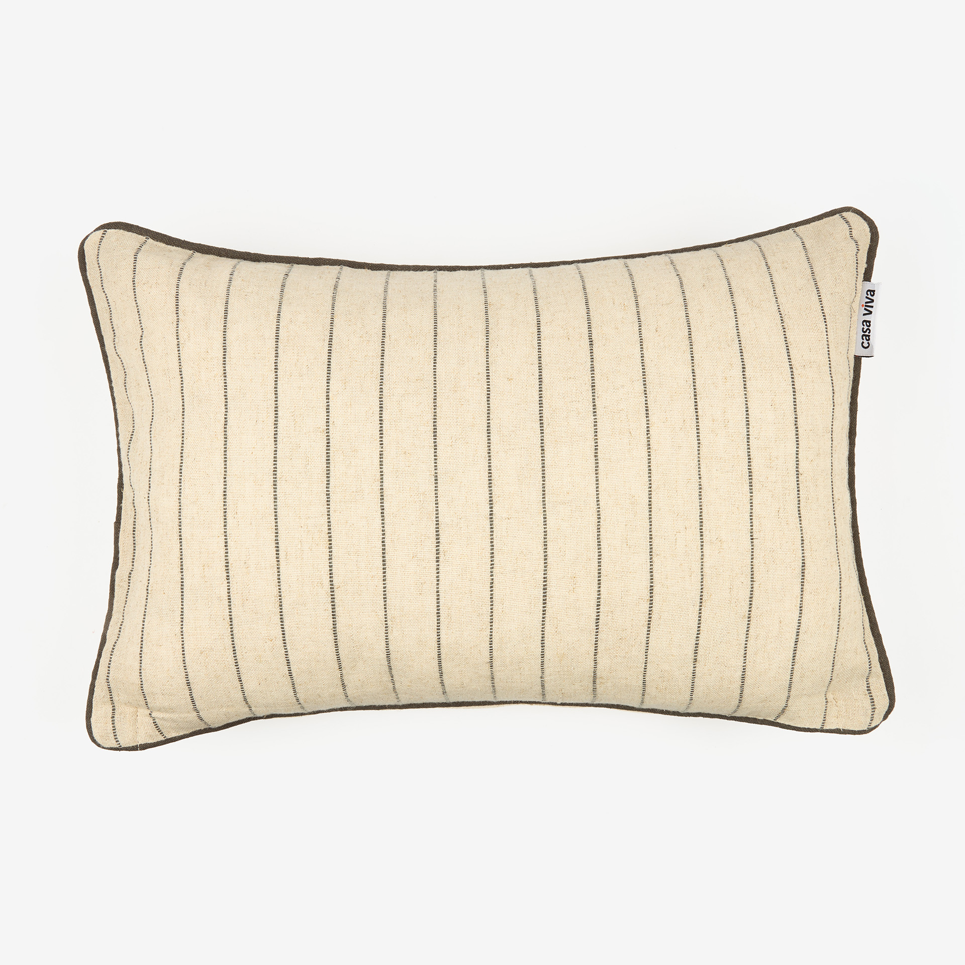 Funda de coj&iacute;n de lino rayas Gila 30x45cm
