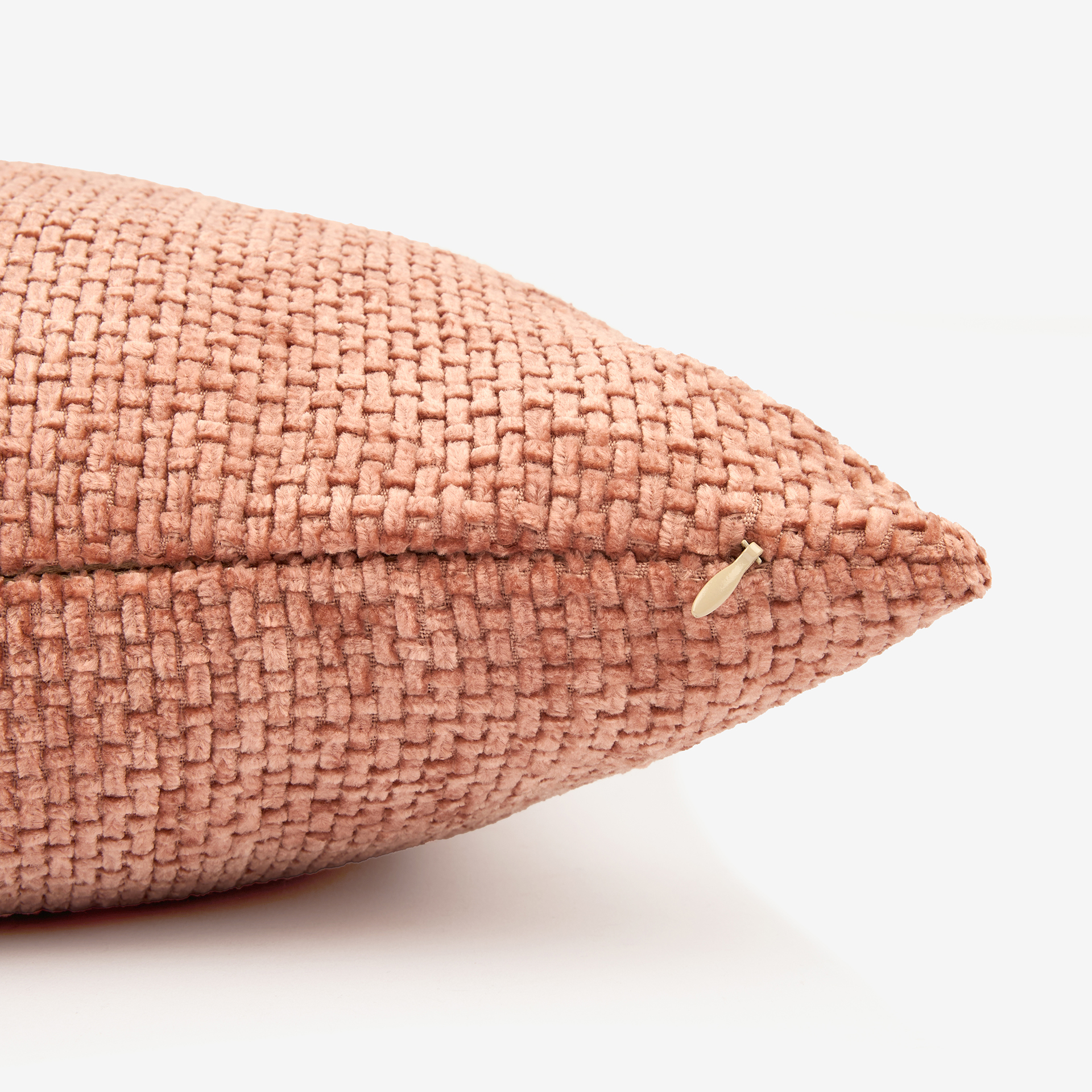 Funda de cojín chenilla teja 30x45cm