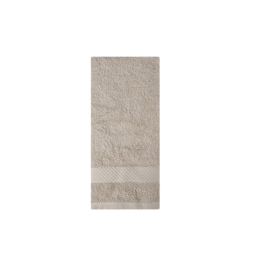 Toalla de tocador de algodón beige Vic 30x50cm - 500 gr/m²