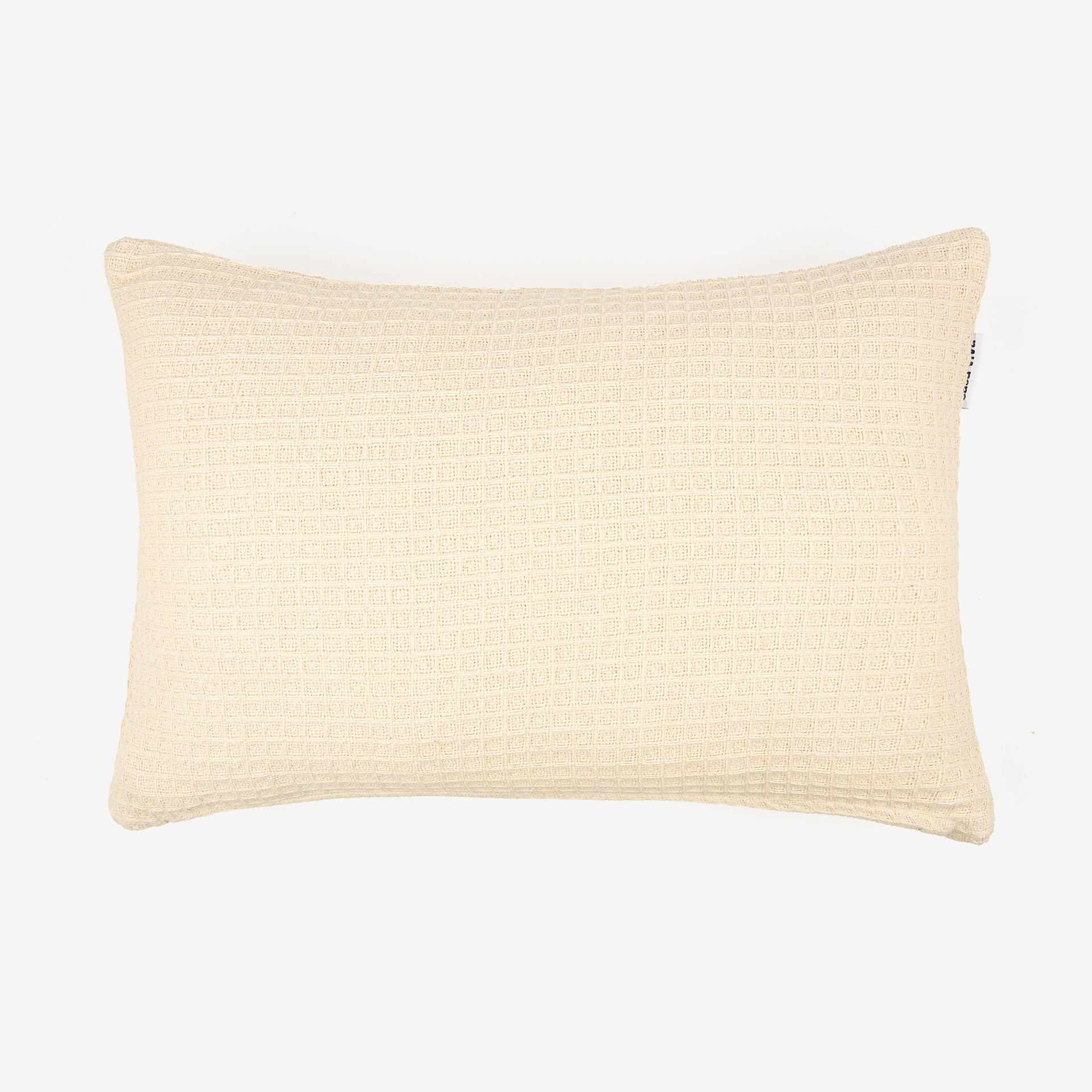 Funda de cojín de algodón natural Waffle 30x45cm