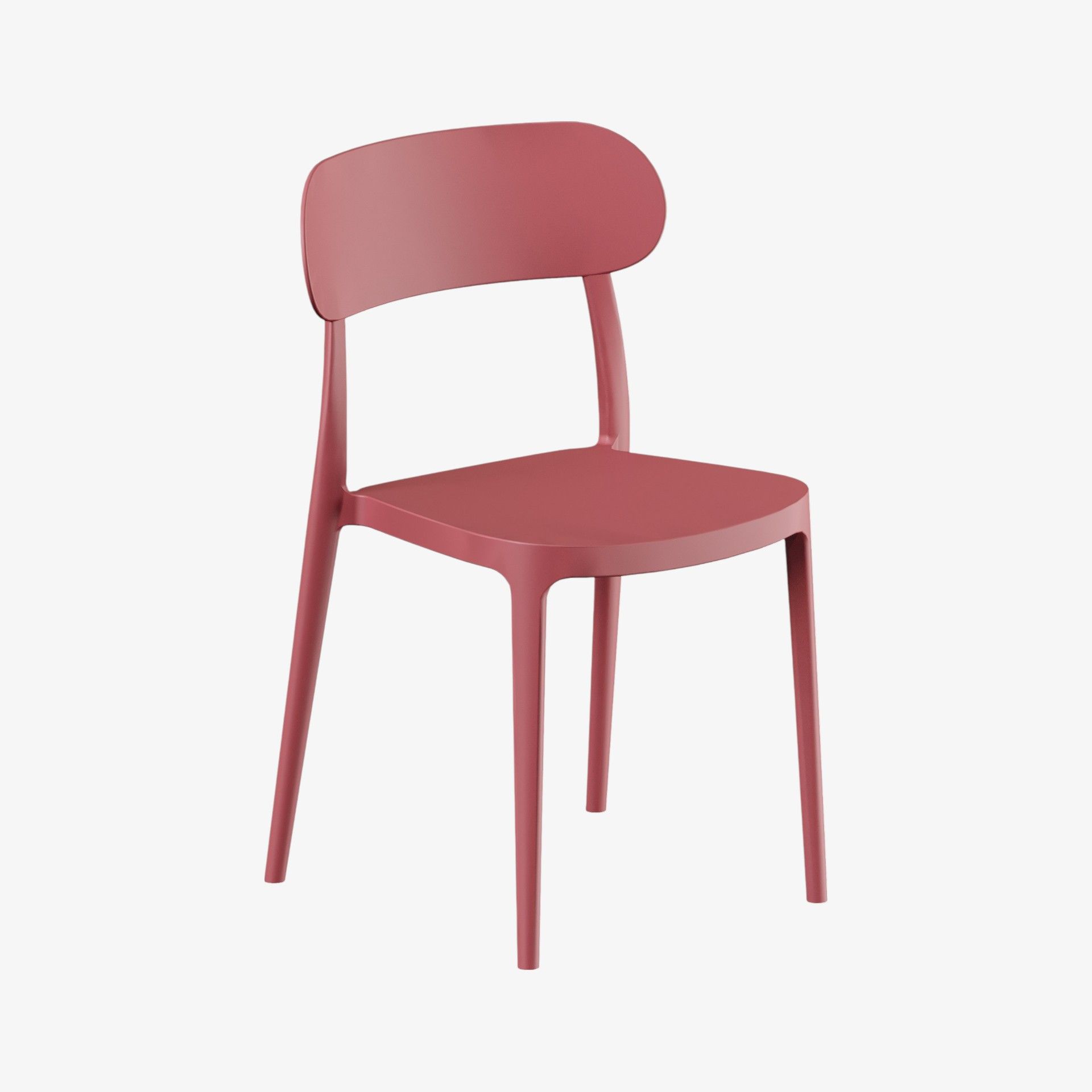 Silla de comedor de polipropileno naranja Nesta 45x42x77cm