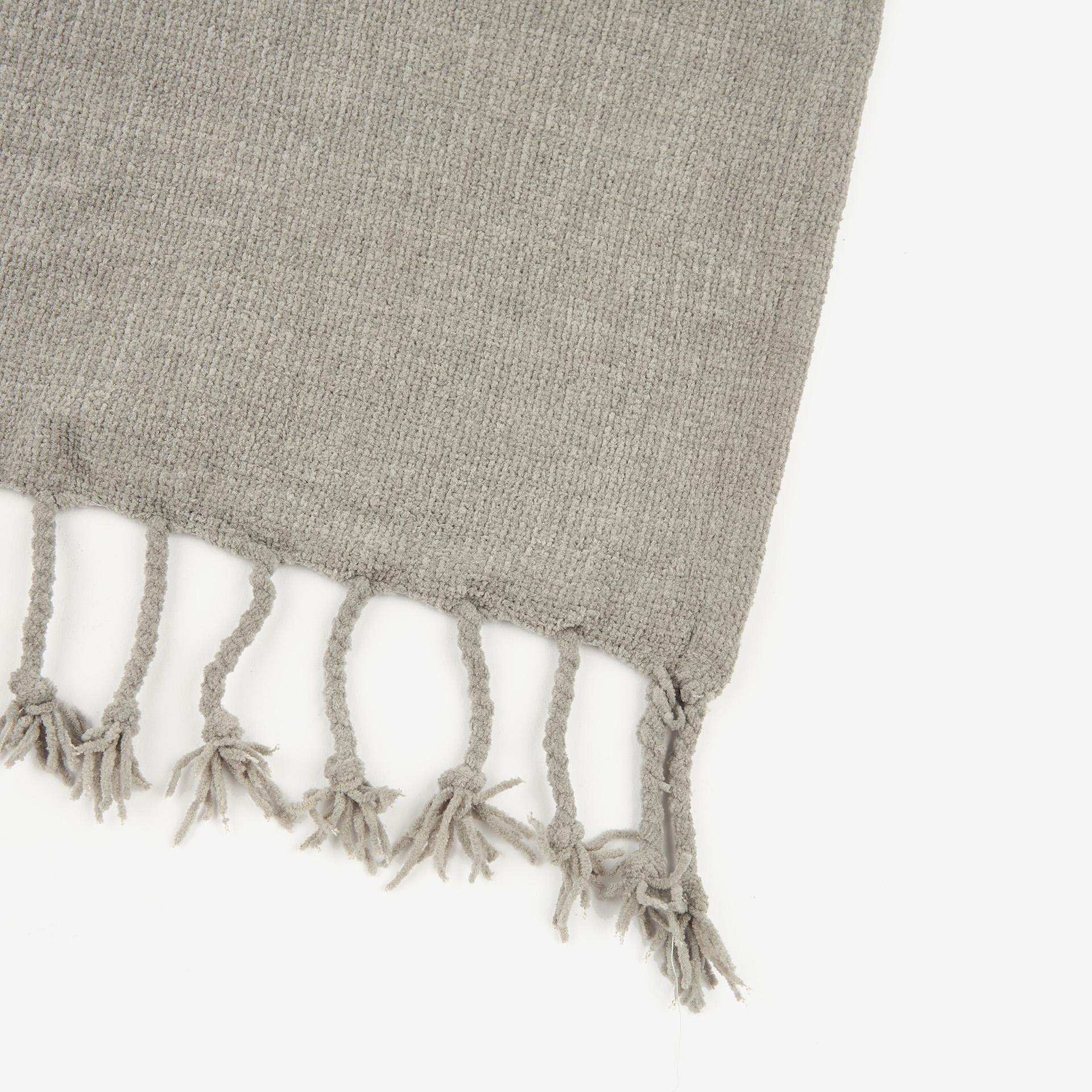 Plaid de chenilla gris Kordon 160x130cm