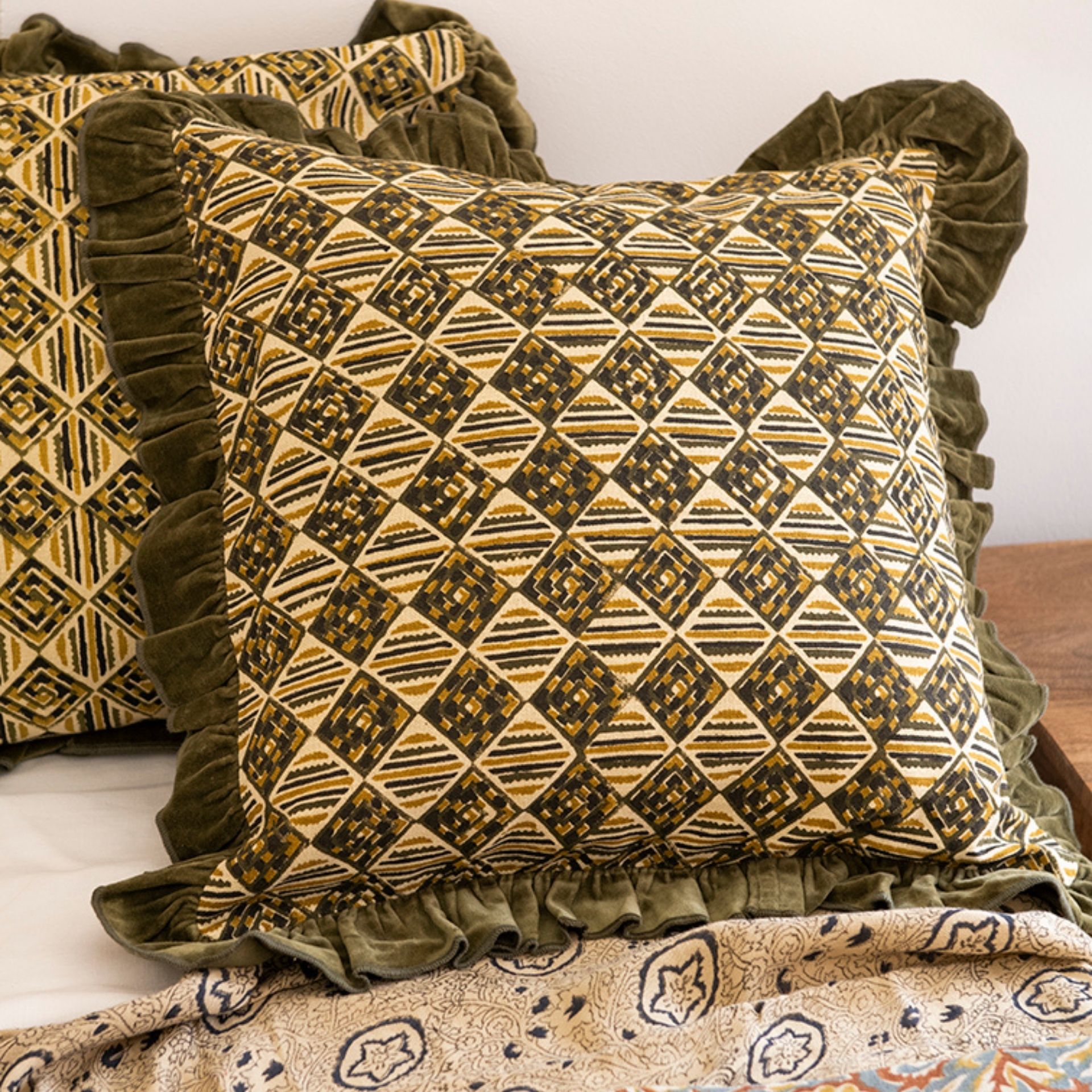 Funda de cojín de algodón inca Mia 50x50cm Clau&Chloe