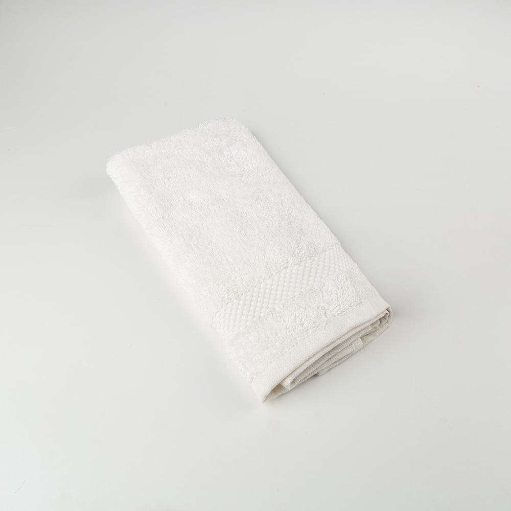 Toalla de tocador de algodón blanca Vic 30x50cm - 500 gr/m²