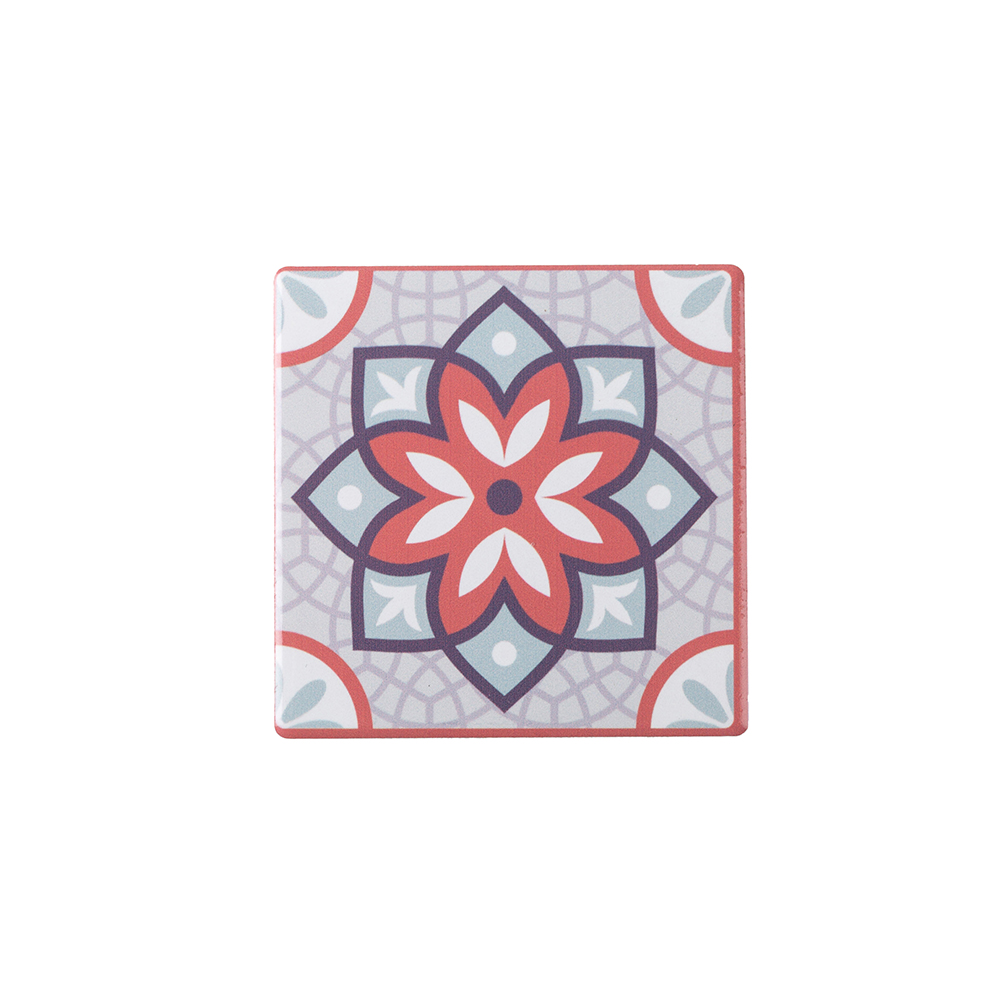 Posavasos cer&aacute;mica terracota Mandala 9x9cm