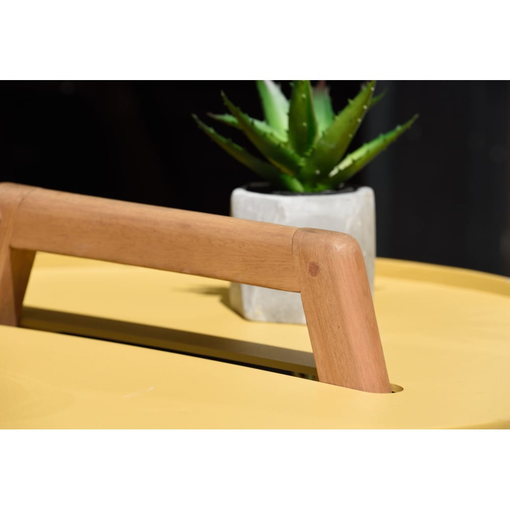 Mesa auxiliar de jard&iacute;n naranja &Oslash;56x53cm