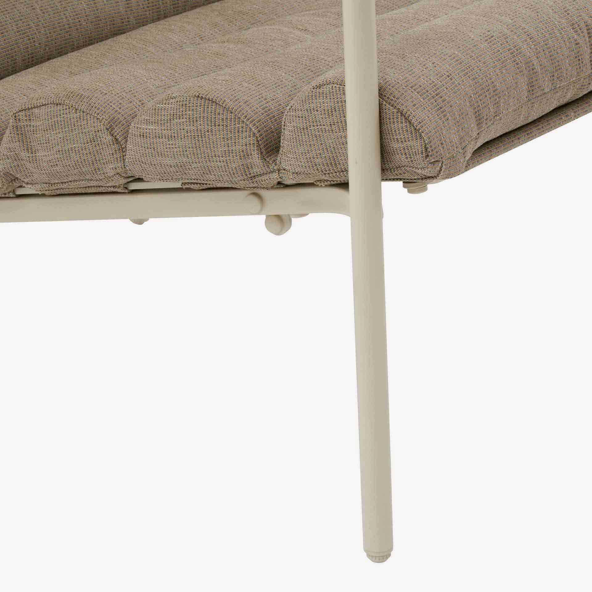 Conjunto de jard&iacute;n para 4 personas de acero crema Solani