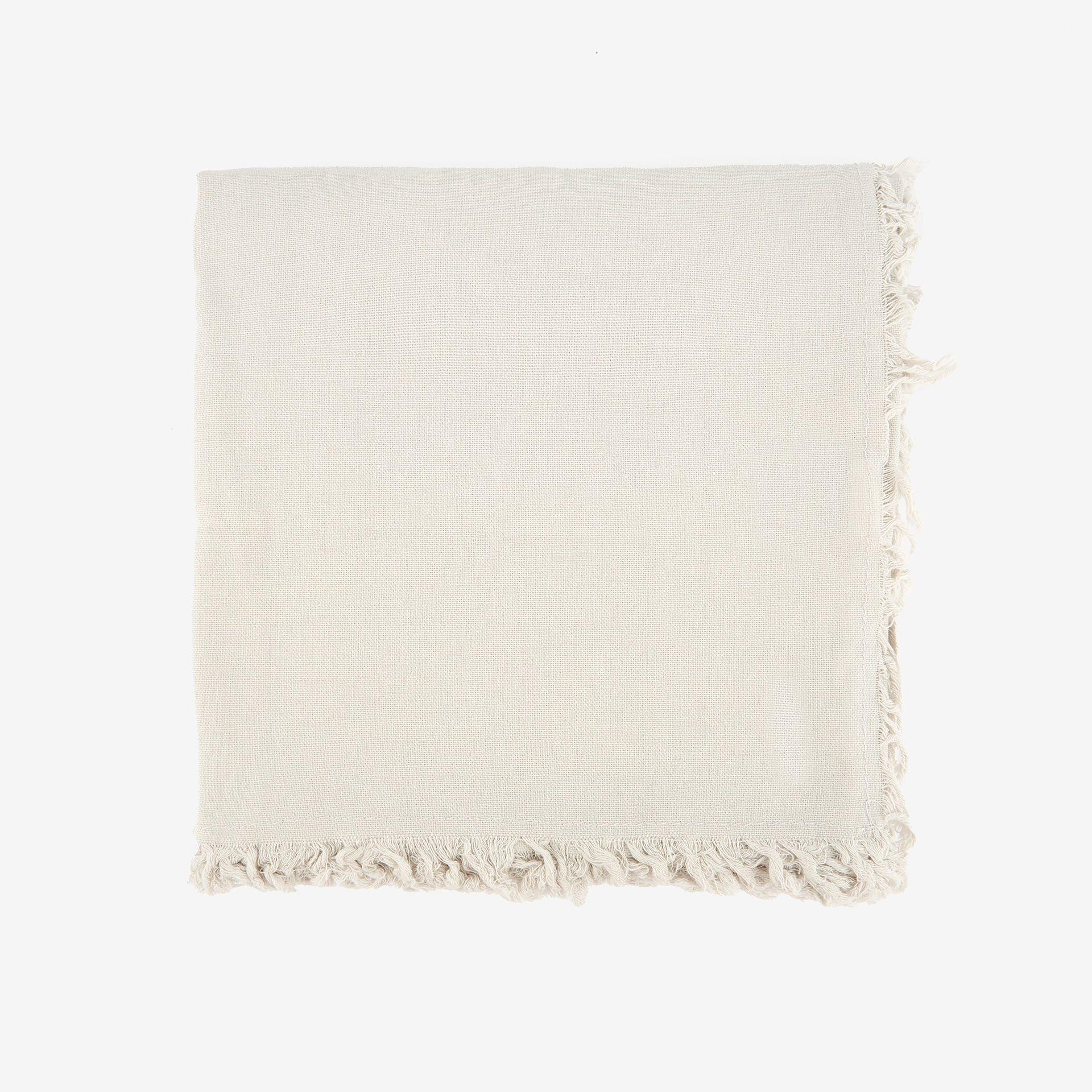 Mantel de algodón gris Flecos 140x140cm