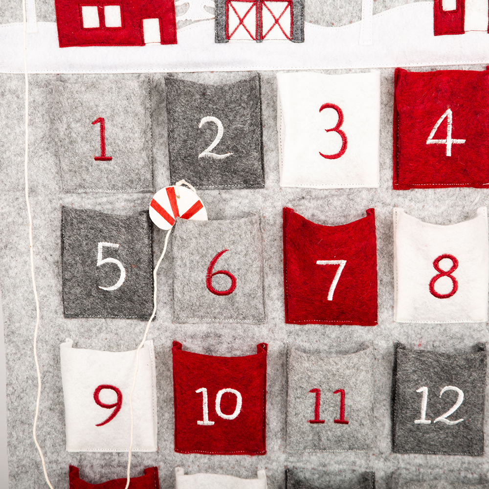 Calendario de adviento gris 80cm