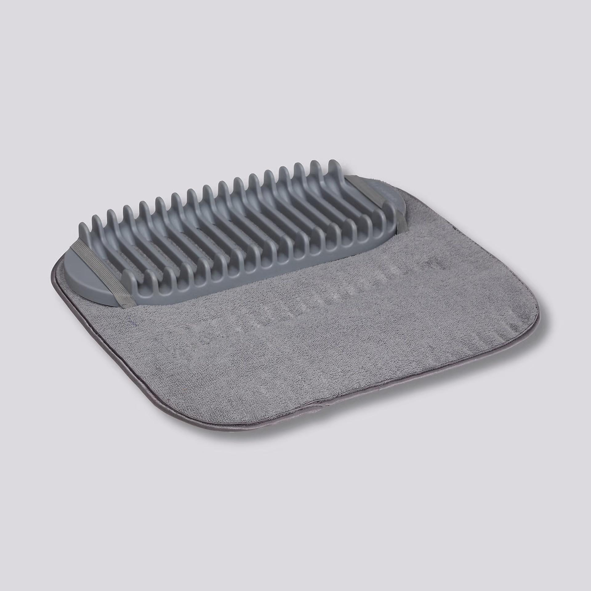 Alfombrilla escurridora AquaDry de silicona gris 44,5x17,8cm