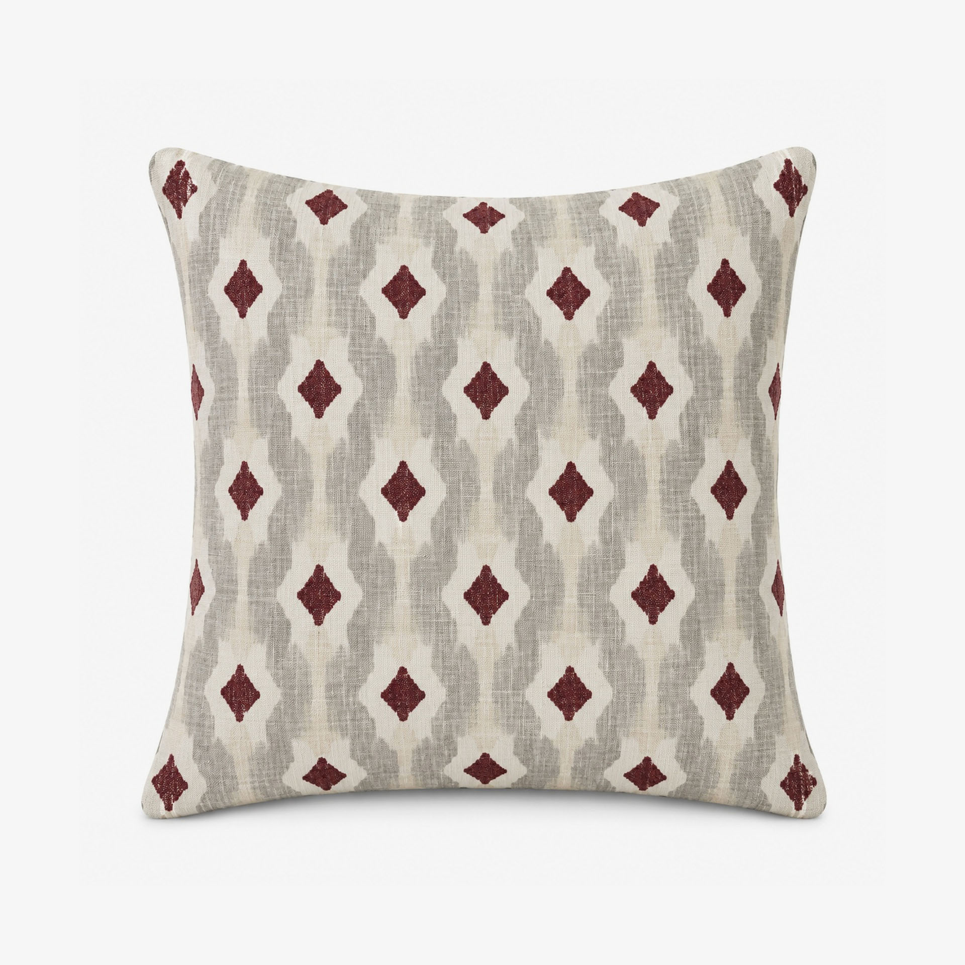 Funda de coj&iacute;n reversible roja de algod&oacute;n y poli&eacute;ster Sira 45x45cm