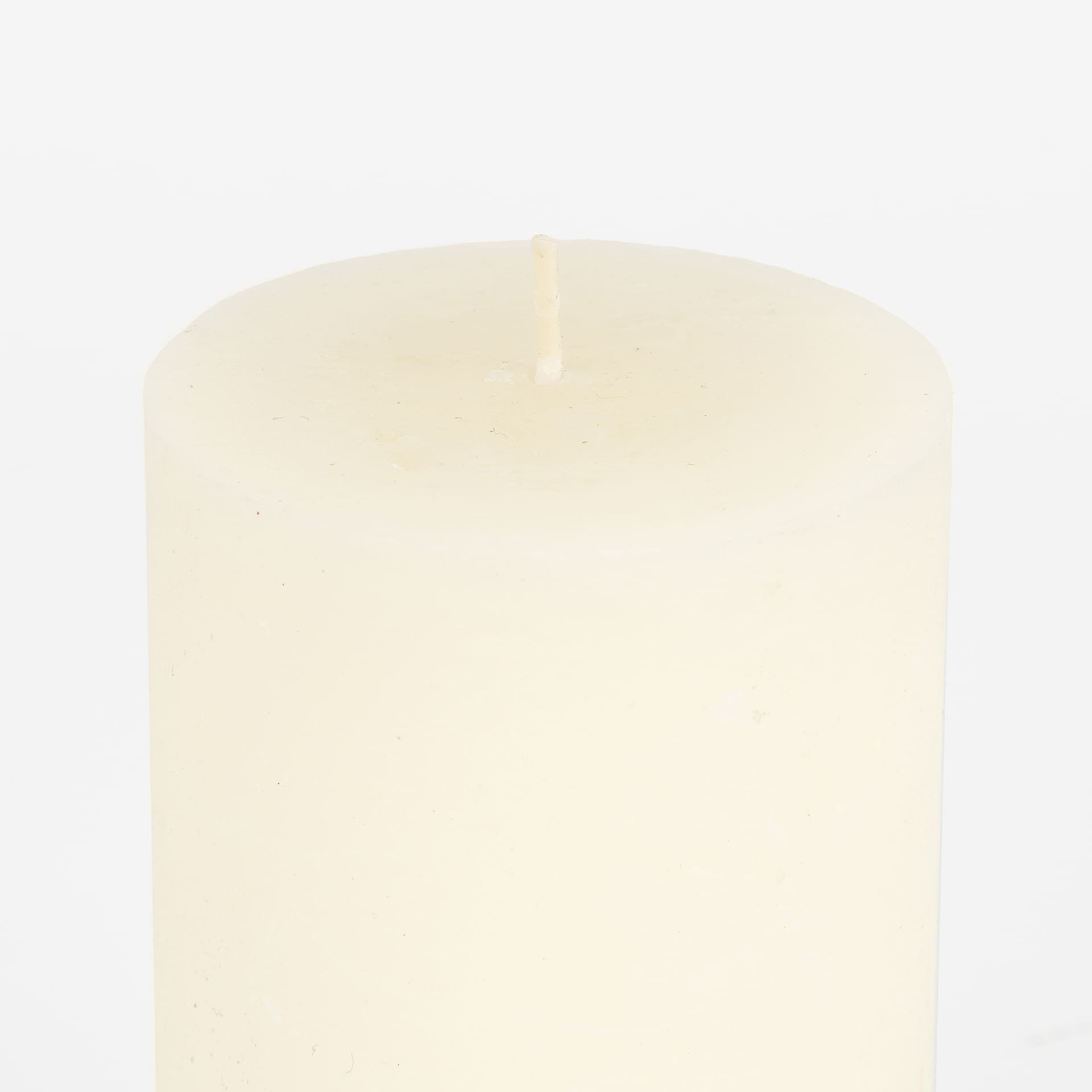 Vela decorativa cilindro crema Kanea &Oslash;7x14cm