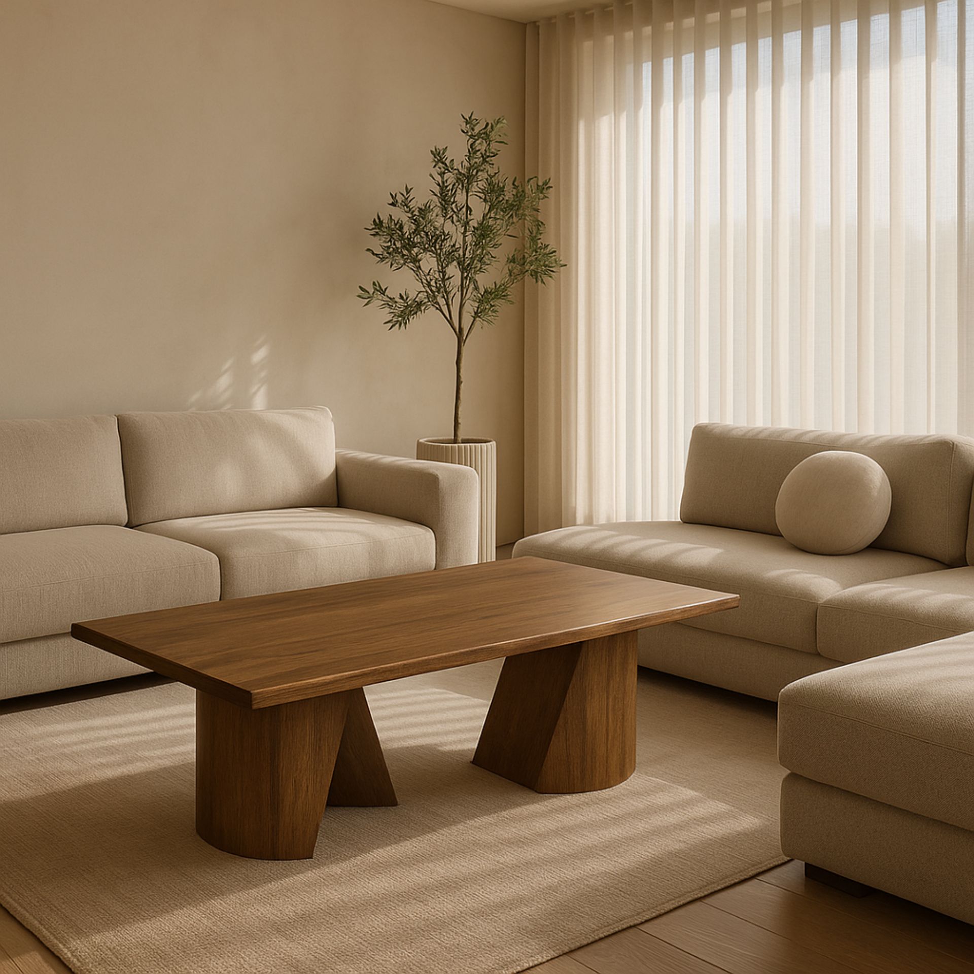 Mesa de centro de madera de mango Viena 120x65x46cm Clau&Chloe