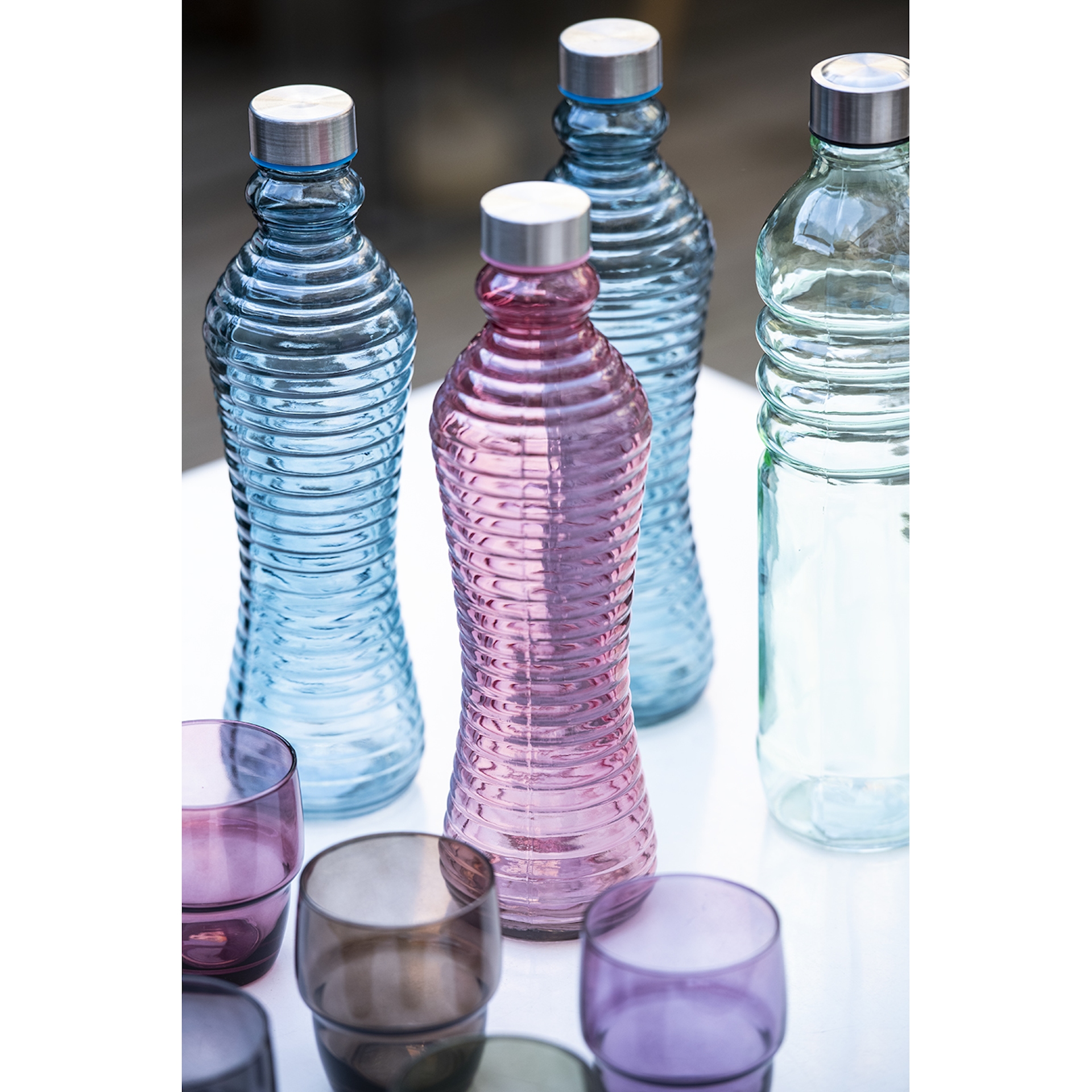 Botella rosa de cristal Rustik 1L
