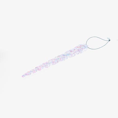 Decoraci&oacute;n de &aacute;rbol de Navidad de l&aacute;grima de hielo rosa 18cm