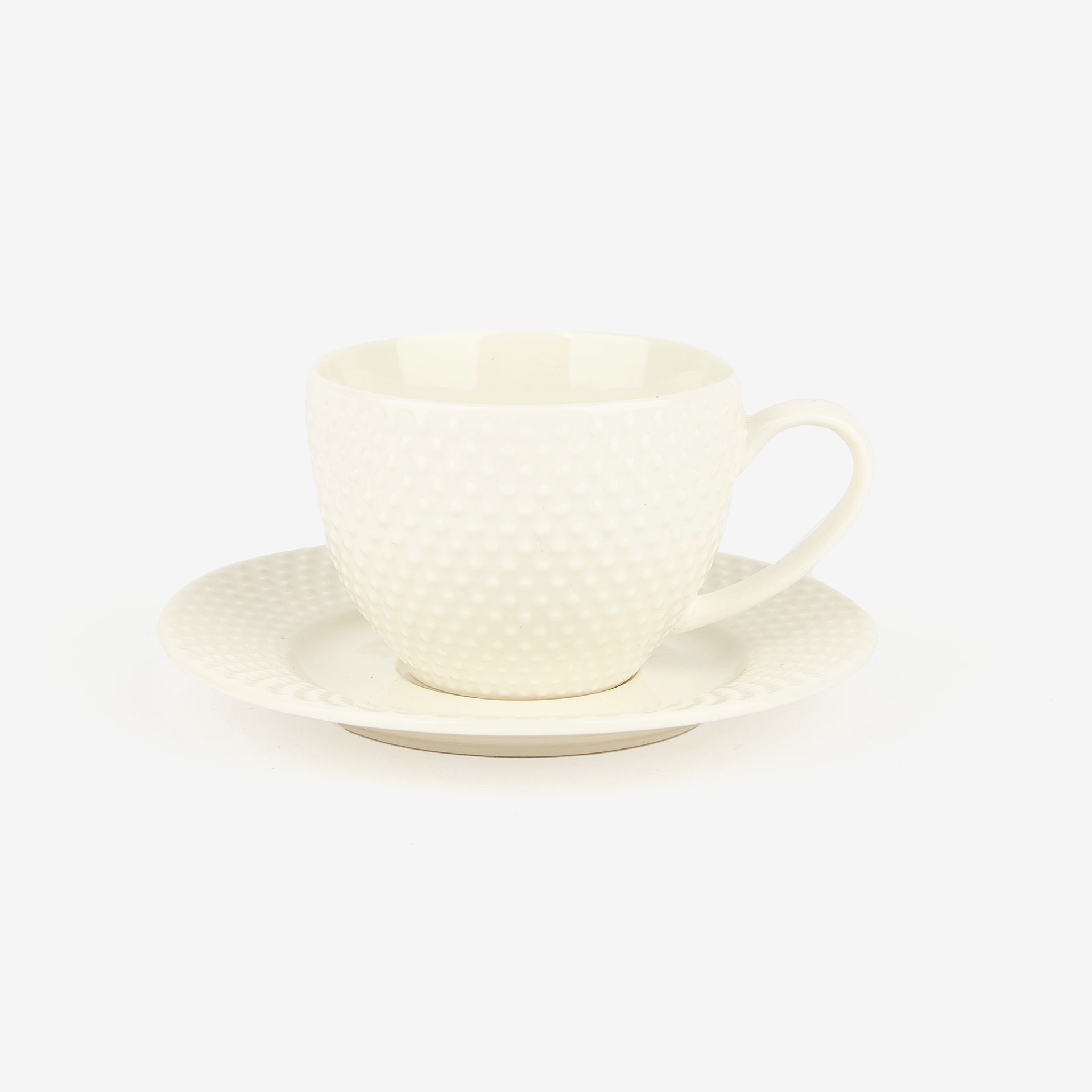 Set de 4 tazas de café con plato de cerámica Meloni 11cl