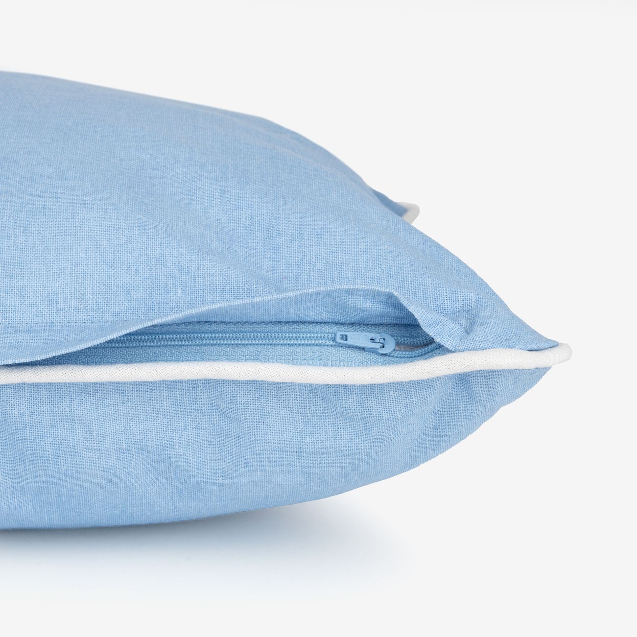 Funda de coj&iacute;n azul caballito de mar 45x45cm