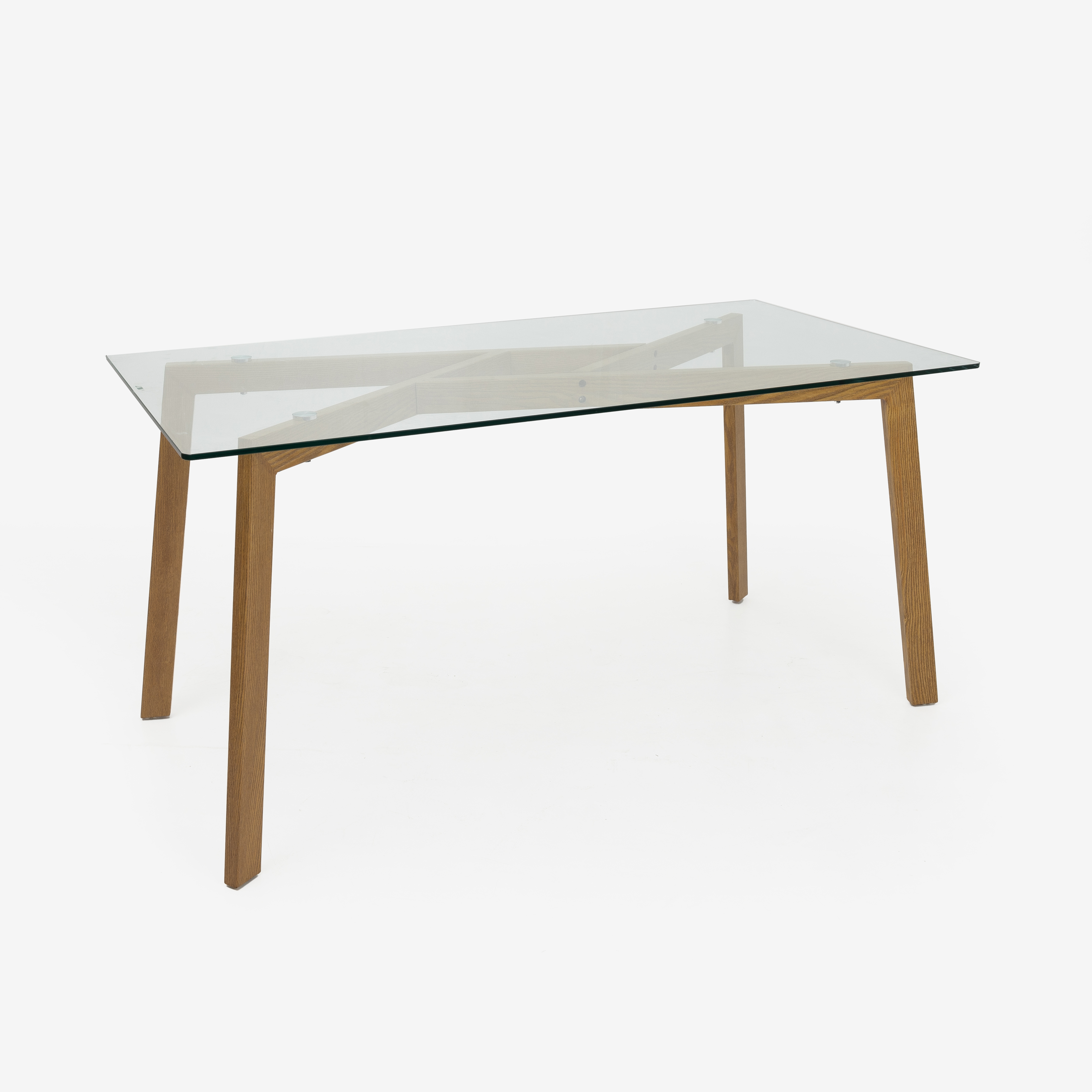 Mesa de comedor de cristal Wood Pattern 150x80x76cm