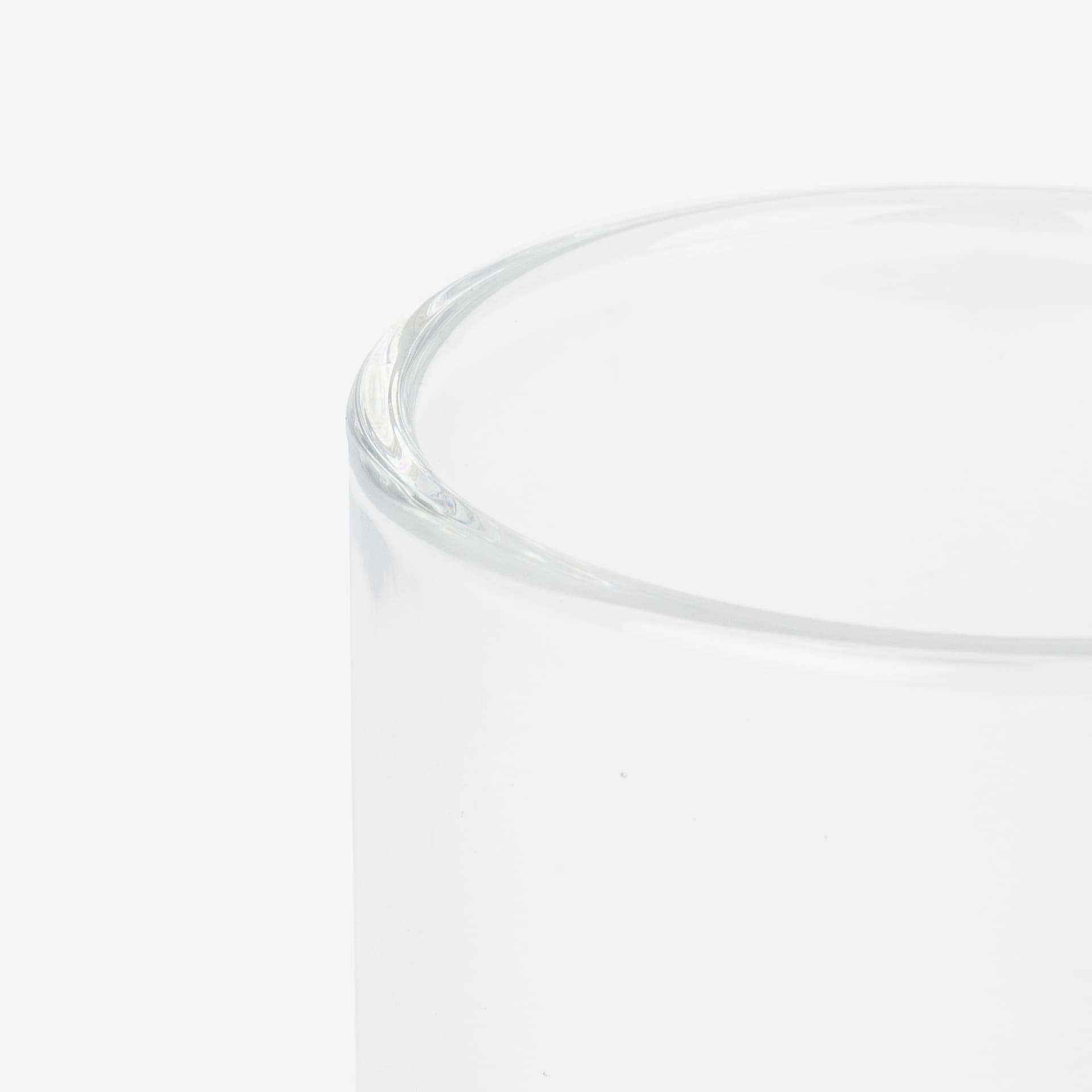 Vaso portacepillos de vidrio blanco Circle