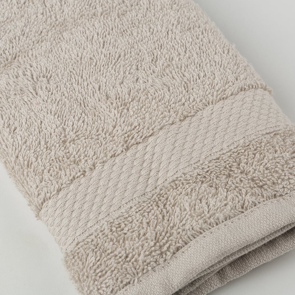 Toalla de tocador de algodón beige Vic 30x50cm - 500 gr/m²