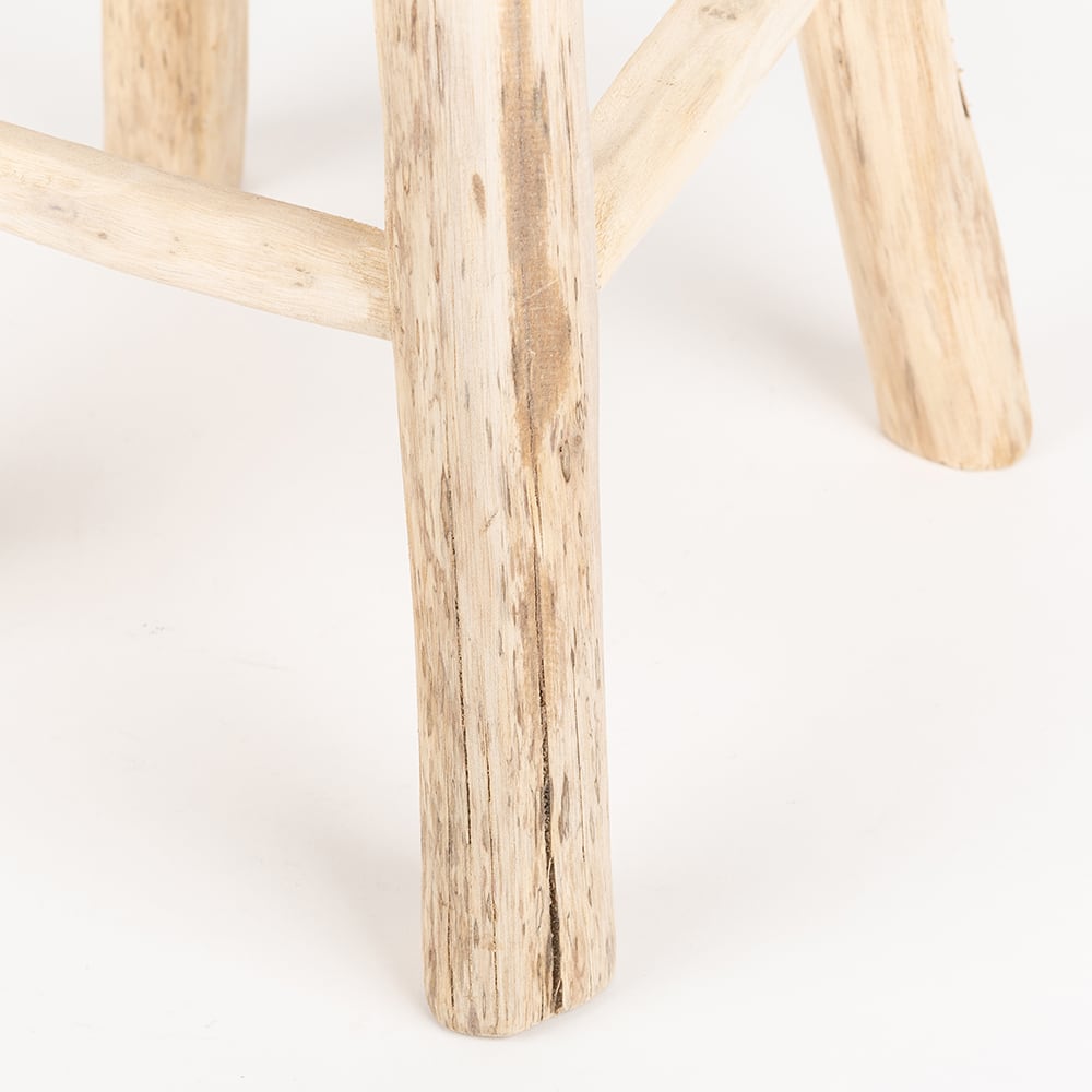 Taburete de madera de teca Rustic Ø30cm