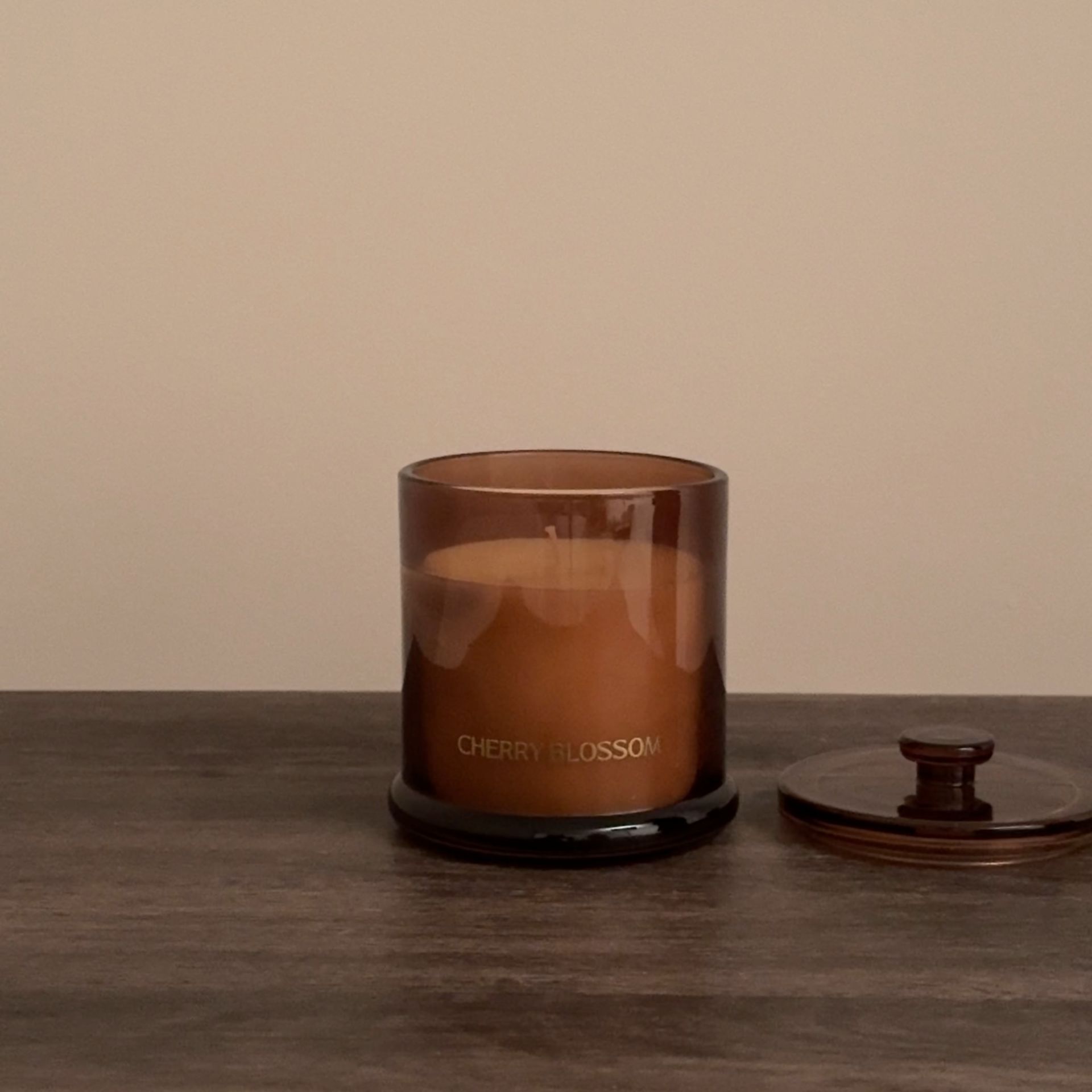 Vela aromática en vaso de cristal Cherry blossom Durcal Ø10x13cm