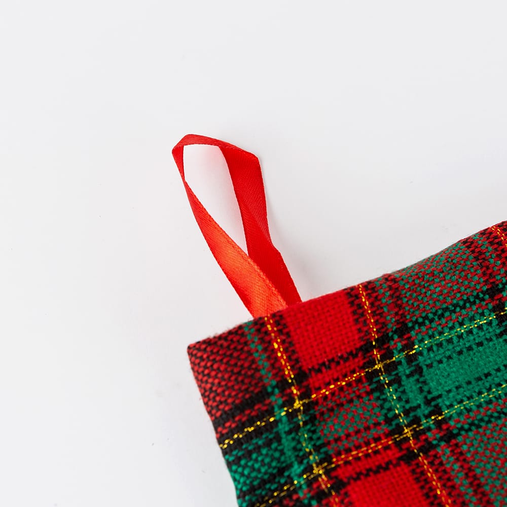 Calcet&iacute;n de Santa Claus de yute en varios modelos 42cm