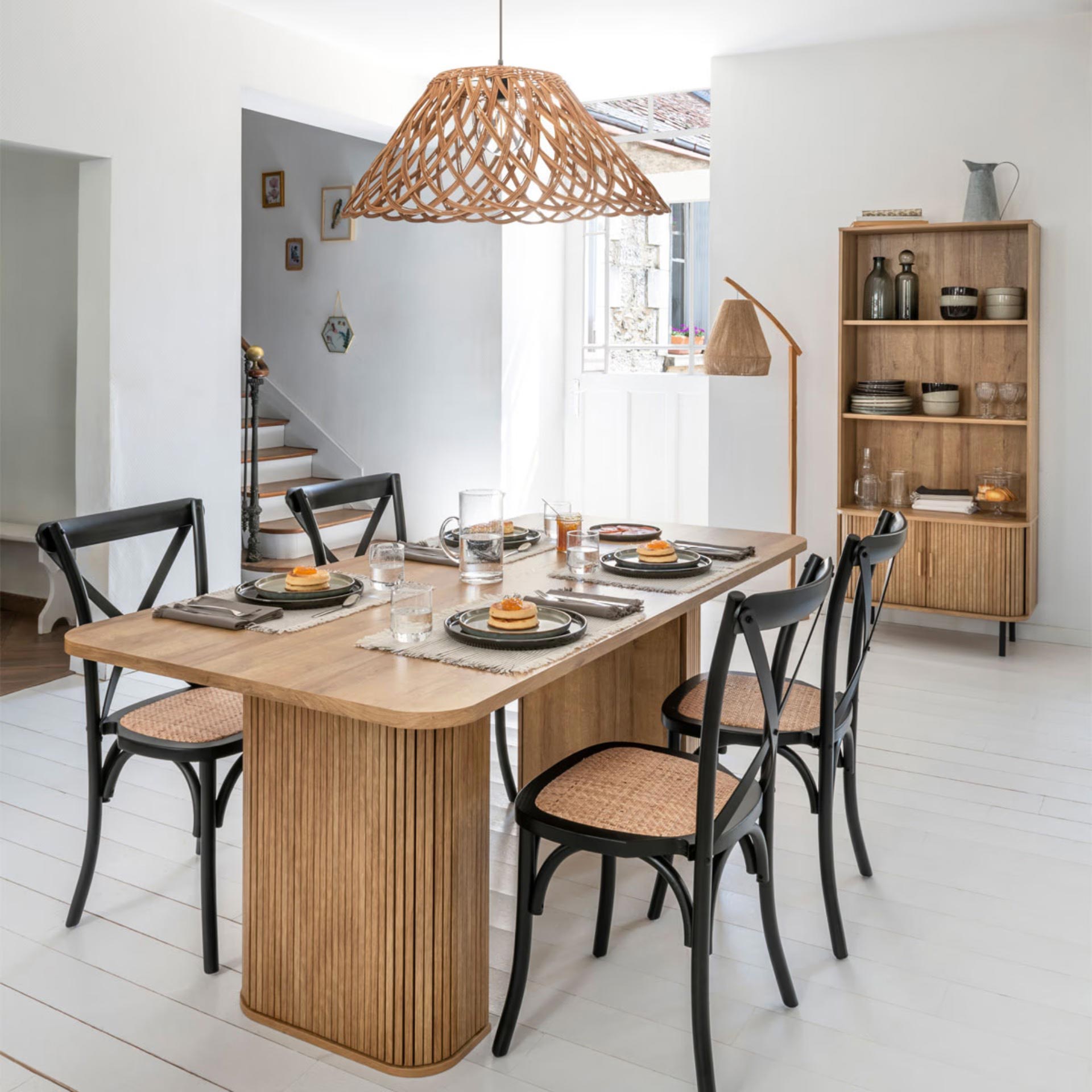 Mesa de comedor de madera Ivara 185x90cm 