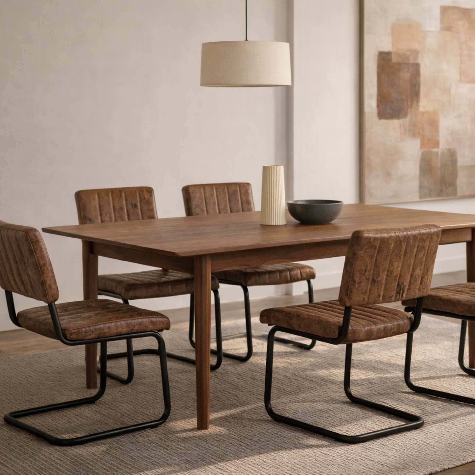 Silla de comedor marr&oacute;n Natalia 46x59x86cm