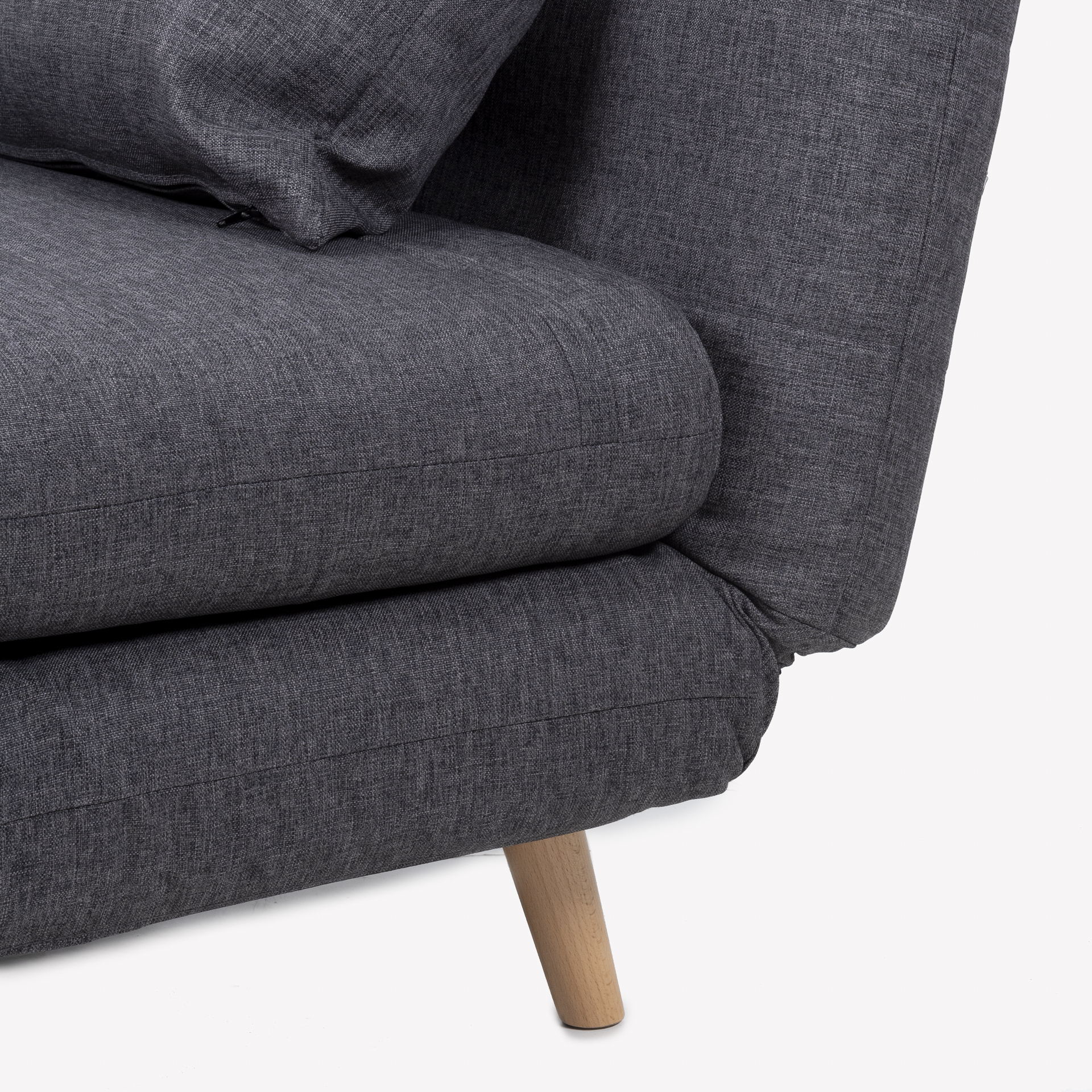 Sof&aacute; cama individual gris oscuro 127x91x84cm