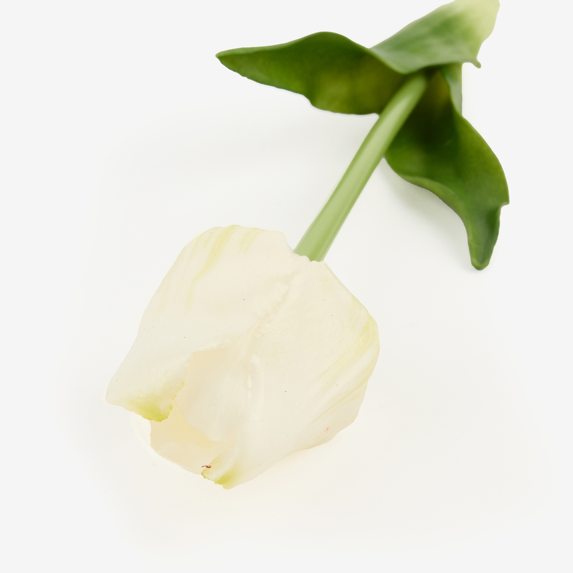 Flor artificial tulipán blanco 48cm