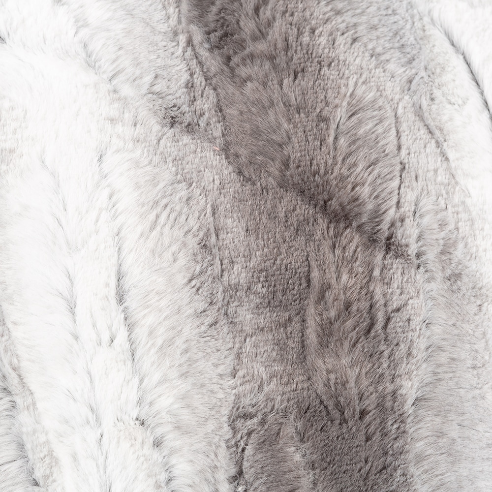 Funda de coj&iacute;n de felpa gris Alp 45x45cm