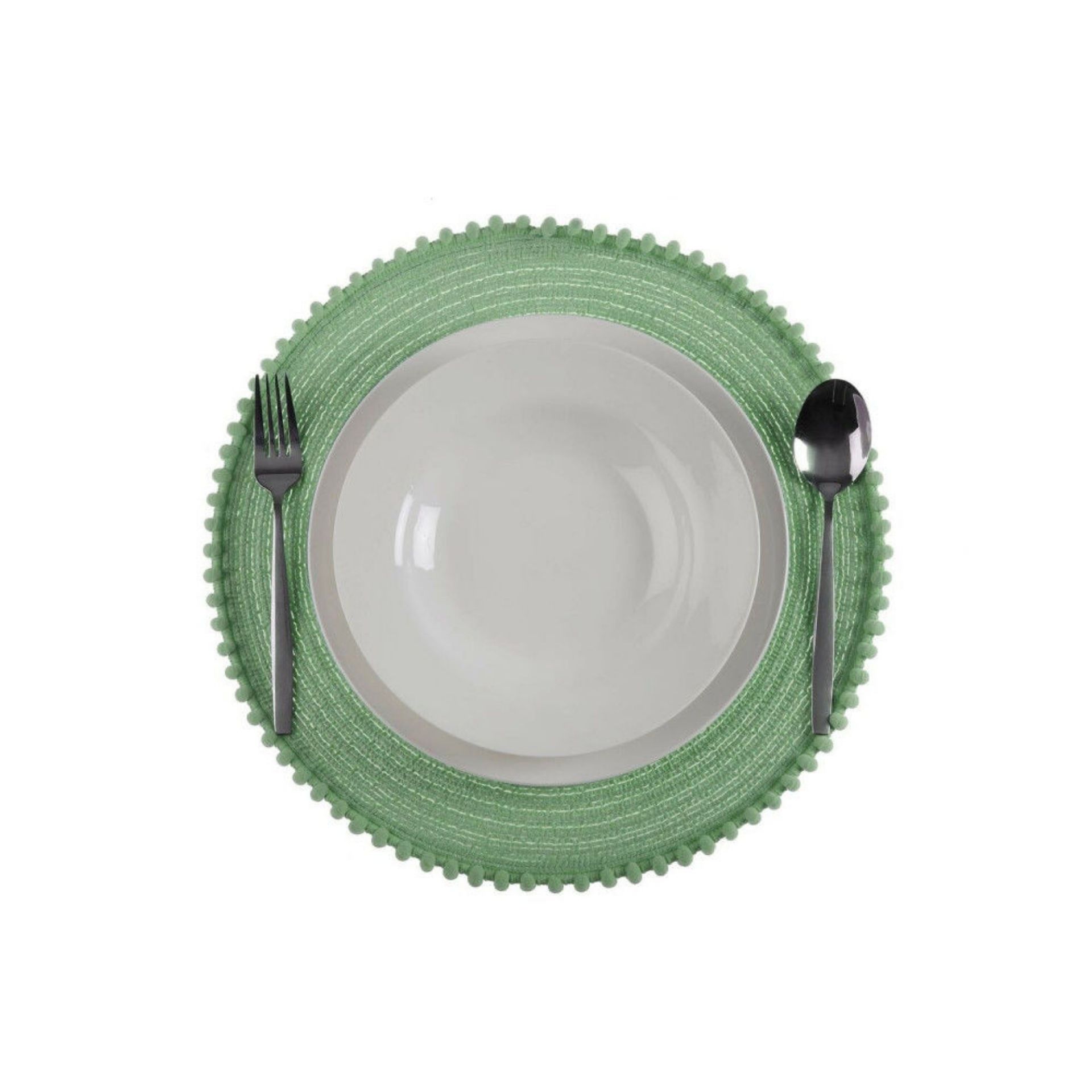 Mantel individual verde Ø38cm