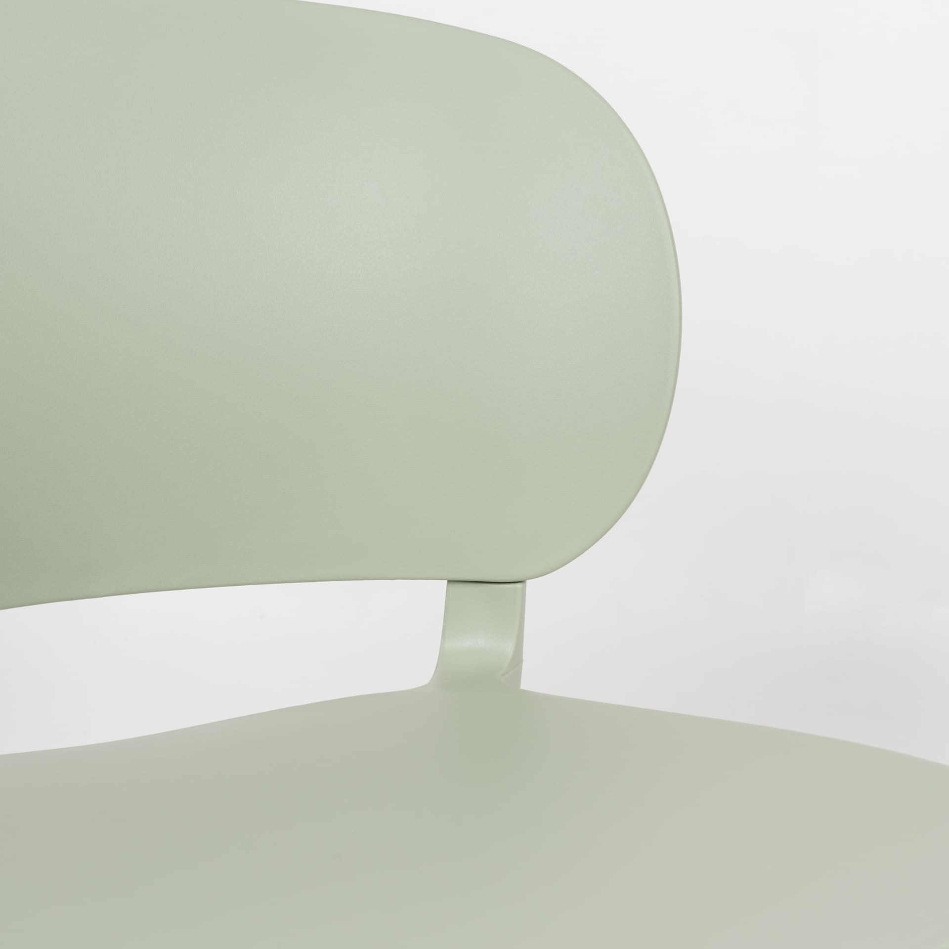 Silla de comedor apilable verde Daniela 50x49cm