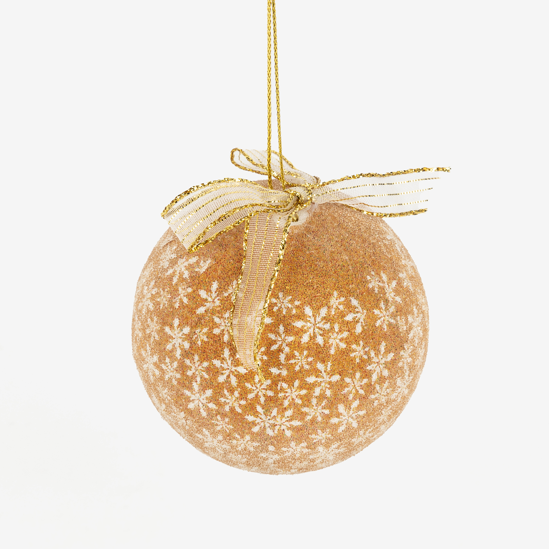 Set de 6 bolas decorativas doradas Ø7,5cm