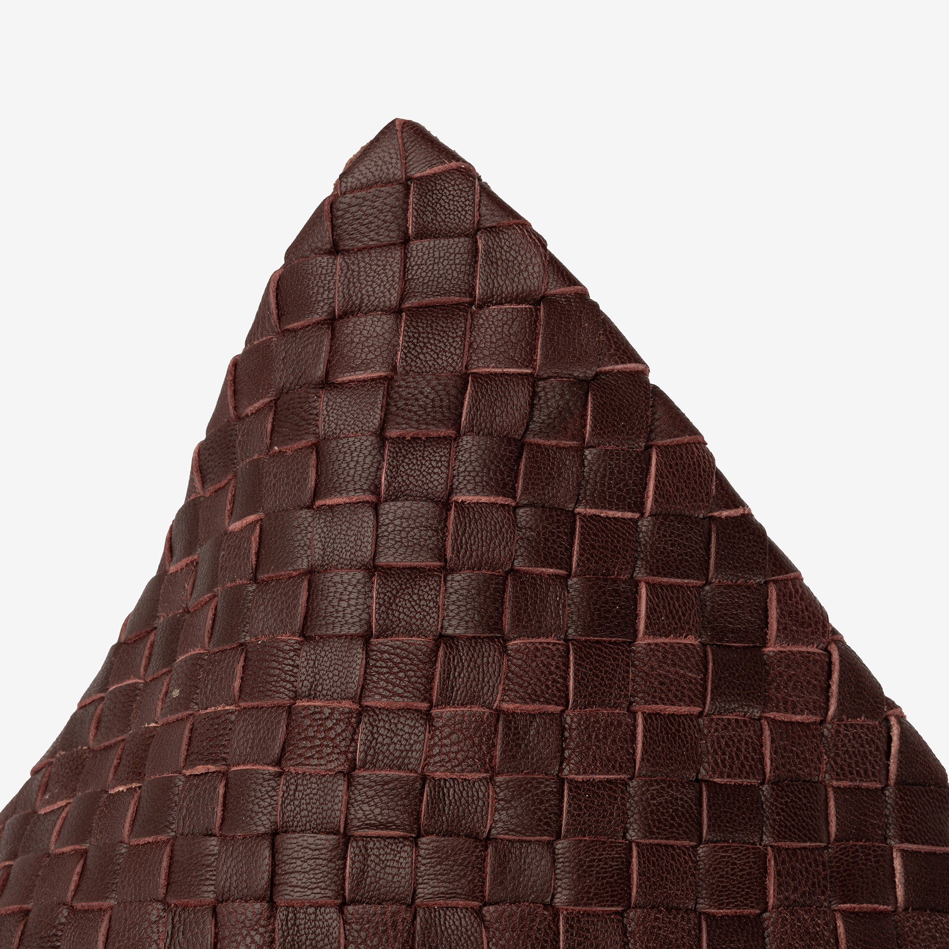 Funda de coj&iacute;n de piel velvet granate Nappa 30x45cm