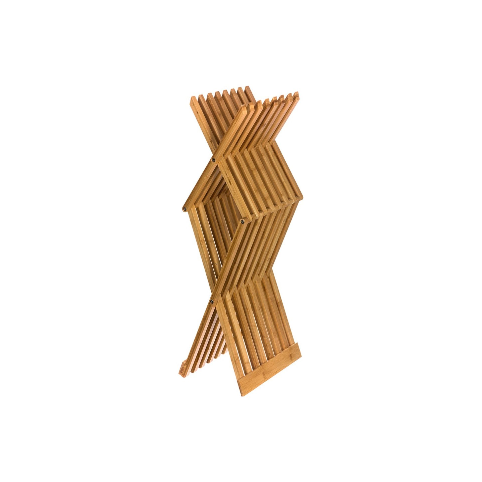 Taburete/mesa auxiliar plegable de bamb&uacute; 40x32x45cm