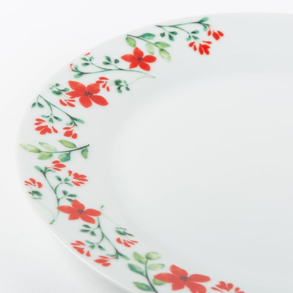 Vajilla 18 piezas porcelana flores