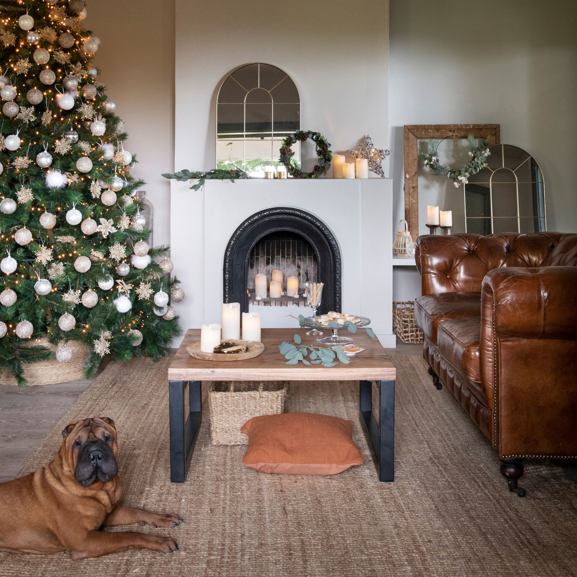 Sofa de 3 plazas de piel marrón Chester 190x77x80cm