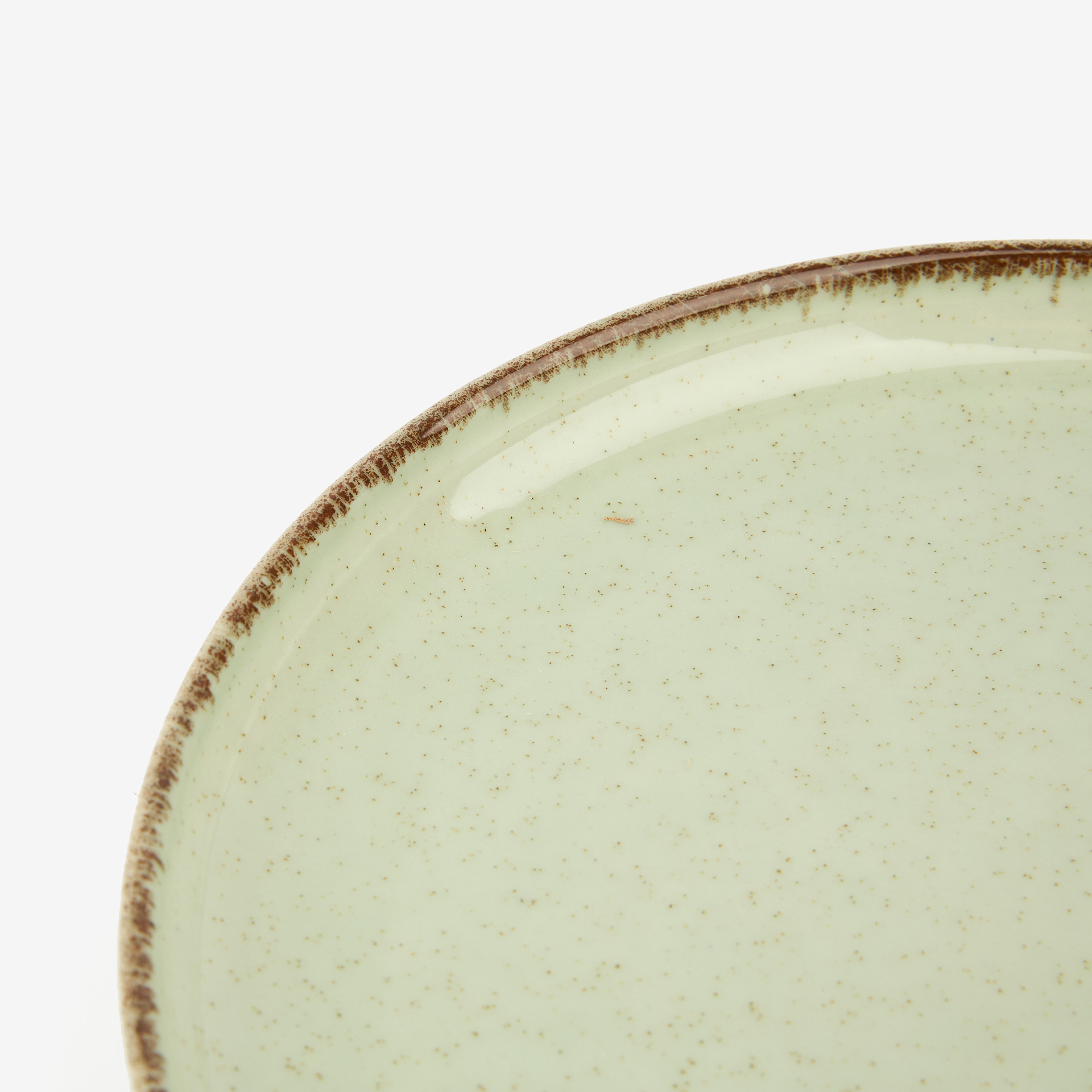 Plato de postre de porcelana verde Olite Ø19cm