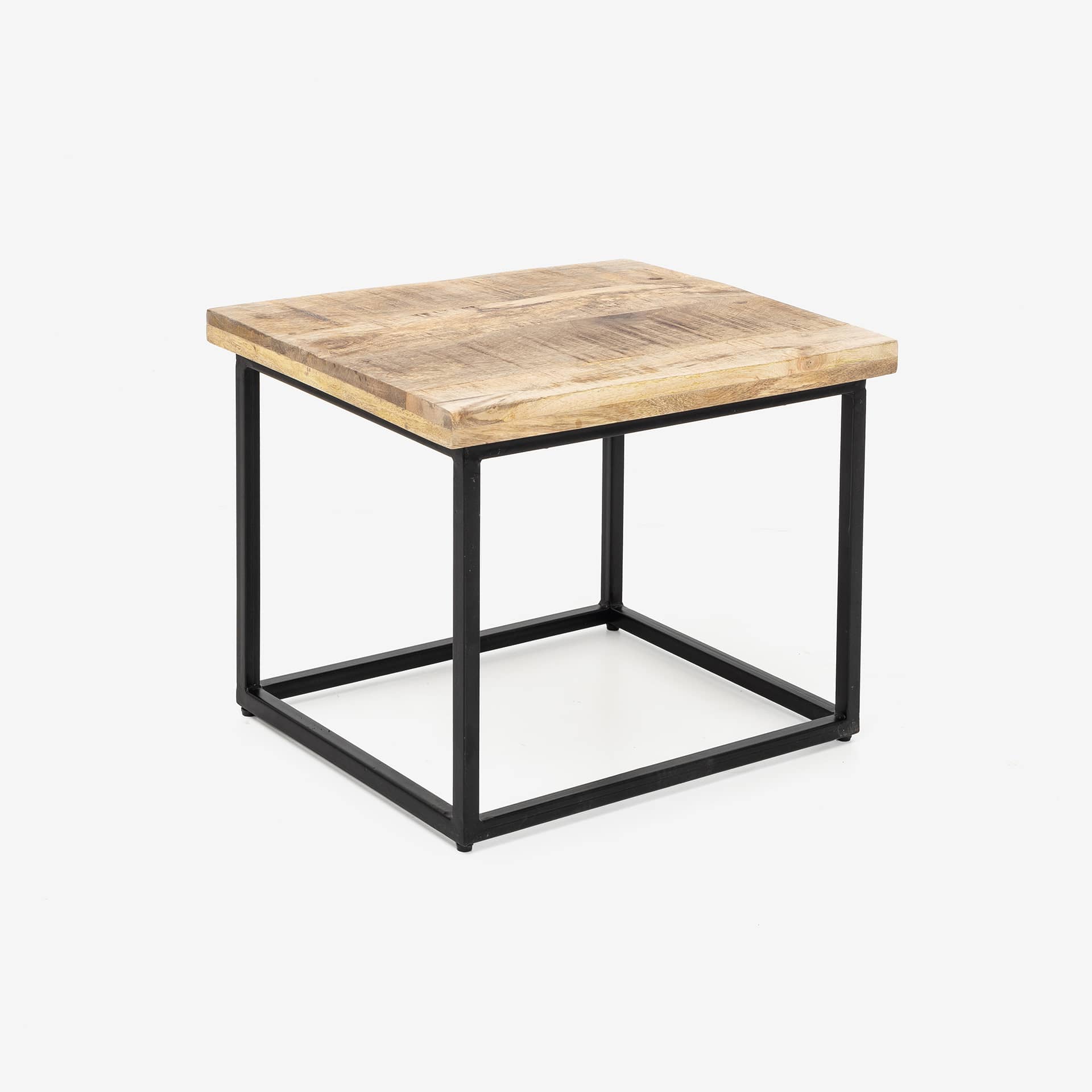 Conjunto de 3 mesas auxiliares de madera de mango Bremen