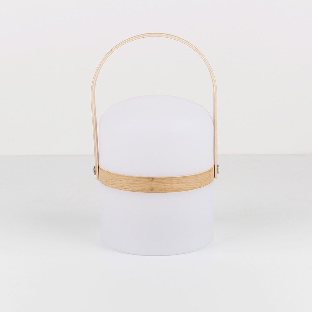 L&aacute;mpara de mesa inal&aacute;mbrica LED para exterior con asa Terra &Oslash;14,5x26,5cm