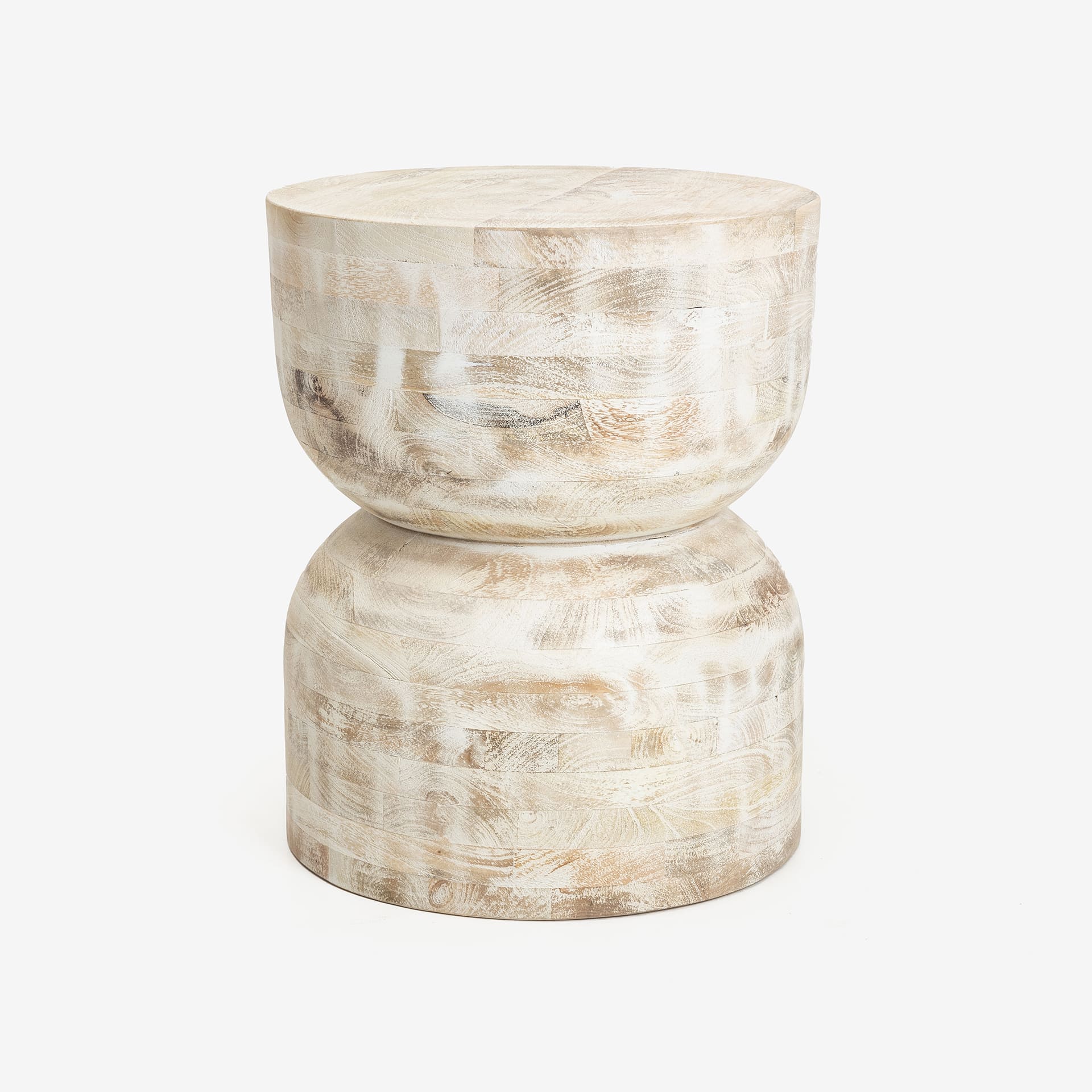 Mesa auxiliar de madera de mango Sontra &Oslash;40x50cm Clau&Chloe