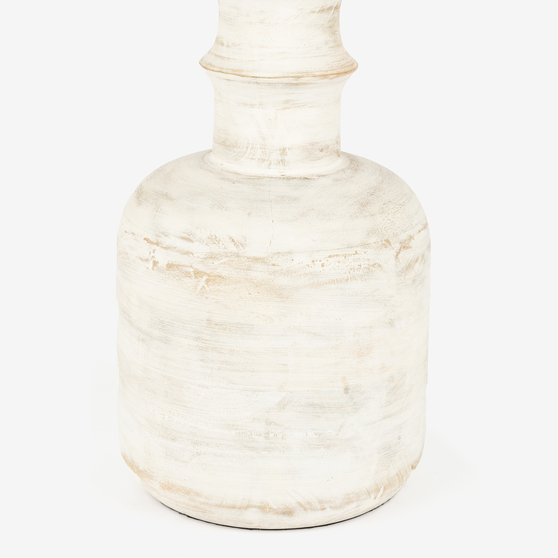 L&aacute;mpara de mesa de madera blanca Dira &Oslash;30x57cm