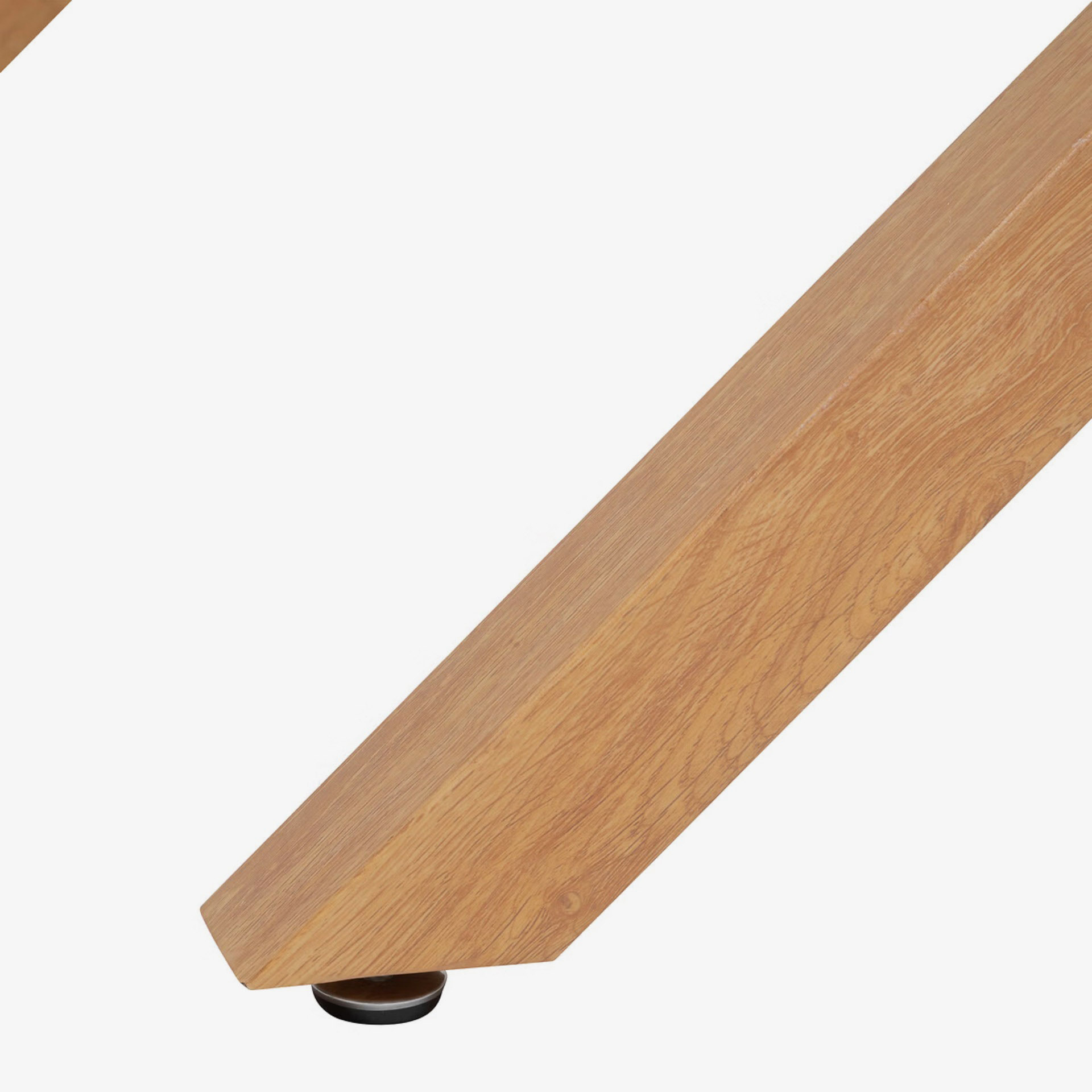 Mesa de comedor de vidrio y metal efecto roble 180x90cm 