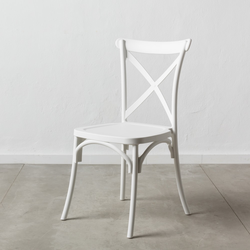 Set de 4 sillas de comedor blanco Cassie 48x43x91cm