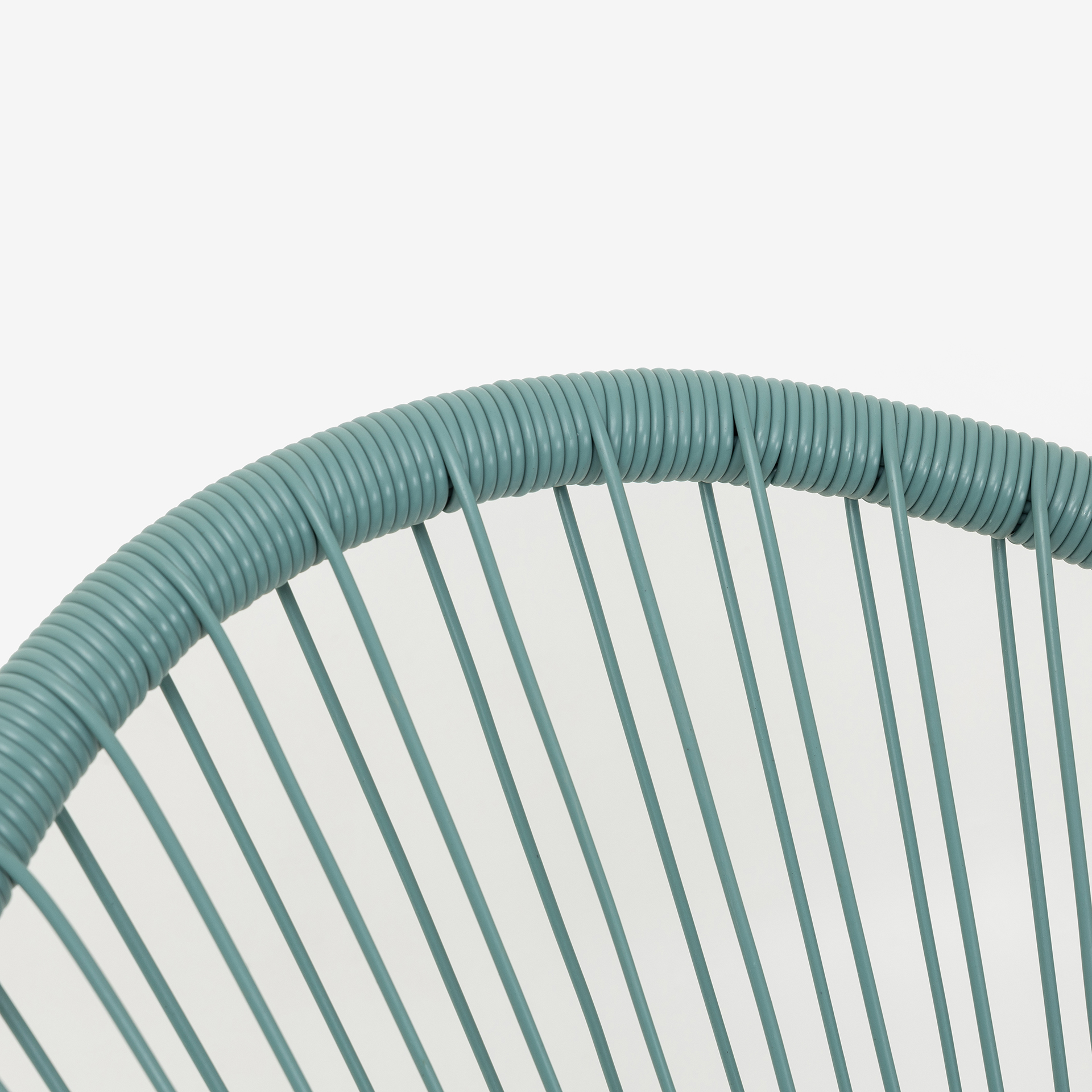 Silla de jardín de ratán sintético verde agua Acapulco 72x90x83cm