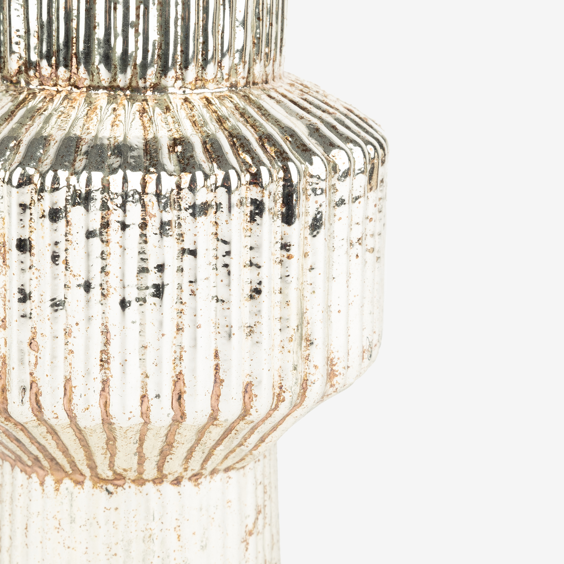 Jarrón de cristal cobre brillante Ø11x25cm