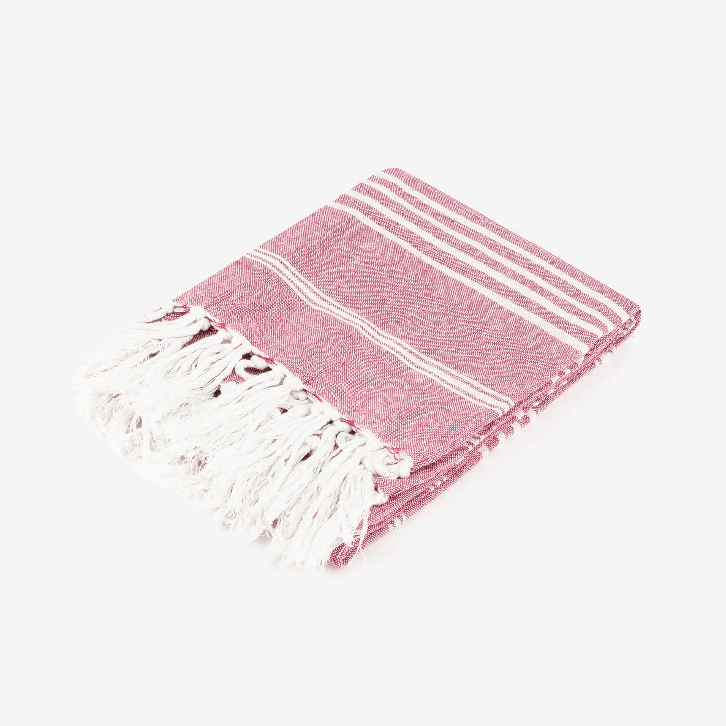 Pareo de algodón con rayas rojas Cannes 85x170cm